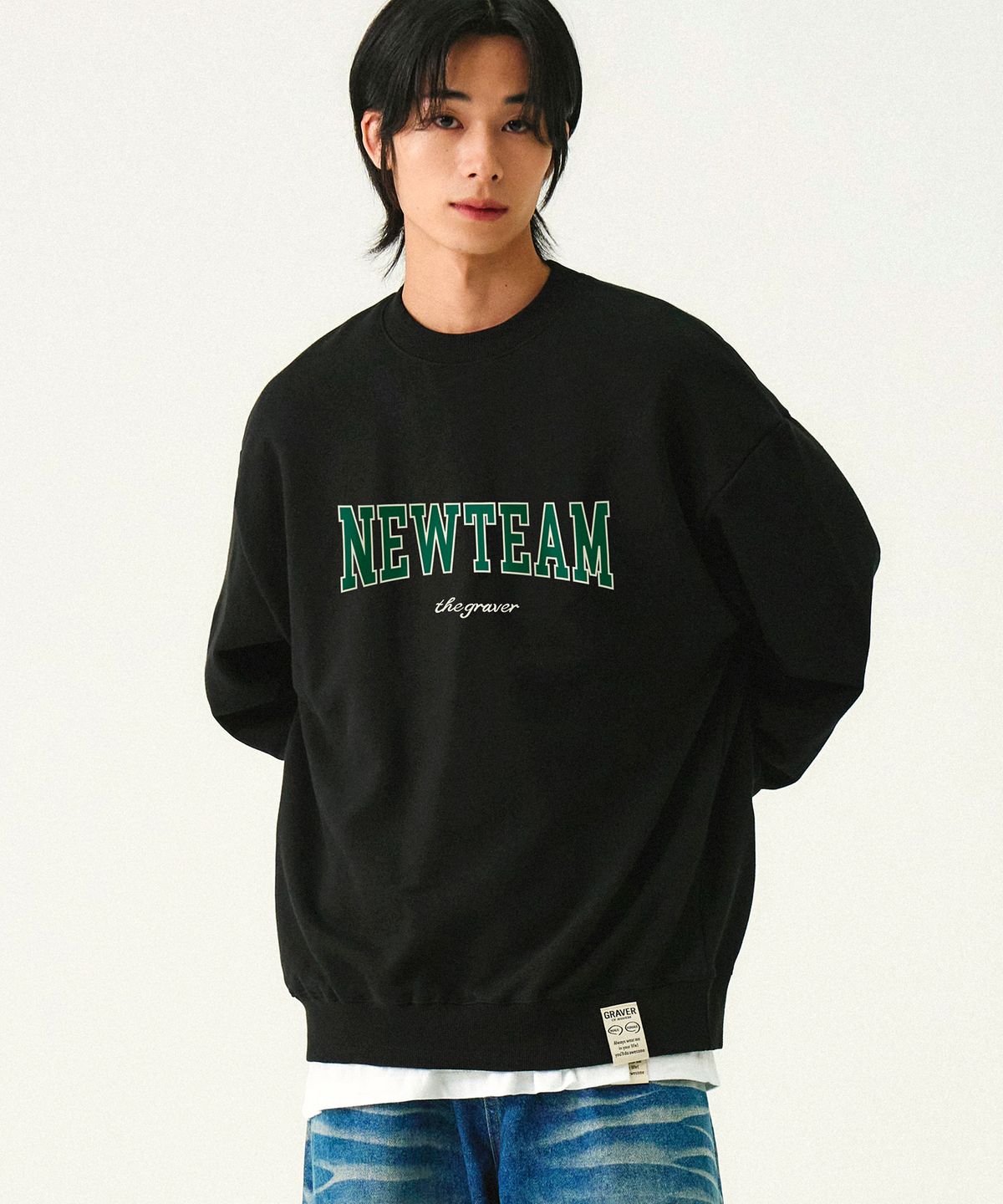 그레이버(GRAVER) [UNISEX]NEW-TEAM 프린팅 맨투맨_4color