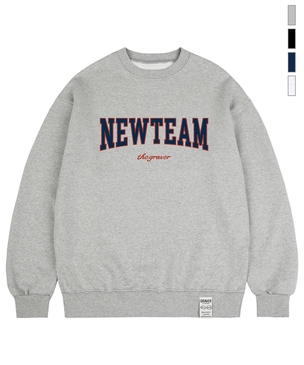 그레이버(GRAVER) [UNISEX]NEW-TEAM 프린팅 맨투맨_4color
