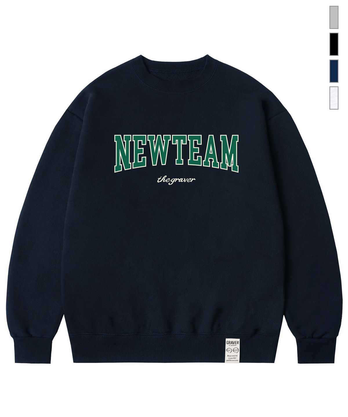 그레이버(GRAVER) [UNISEX]NEW-TEAM 프린팅 맨투맨_4color