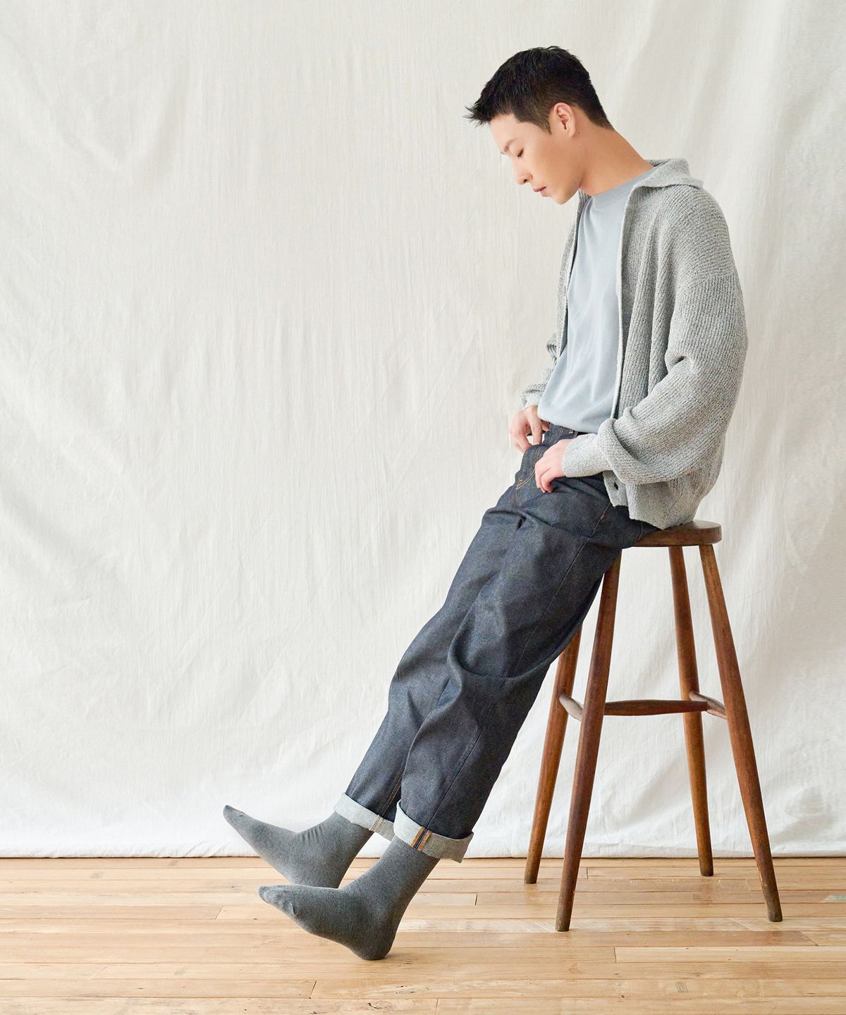 룰루렐라(LULULELA) [8pack]남자 데일리 무지 장목 양말