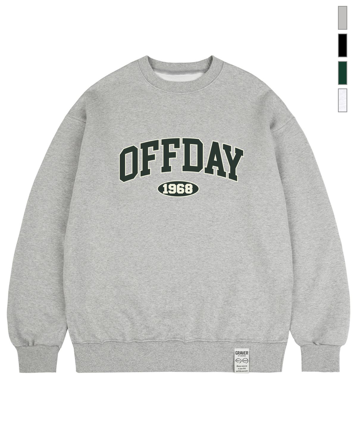 그레이버(GRAVER) [UNISEX]1968 OFFDAY 맨투맨_4color