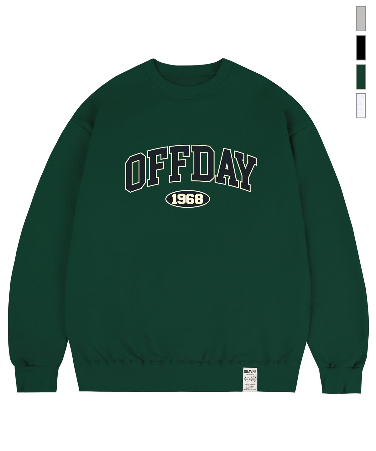 그레이버(GRAVER) [UNISEX]1968 OFFDAY 맨투맨_4color