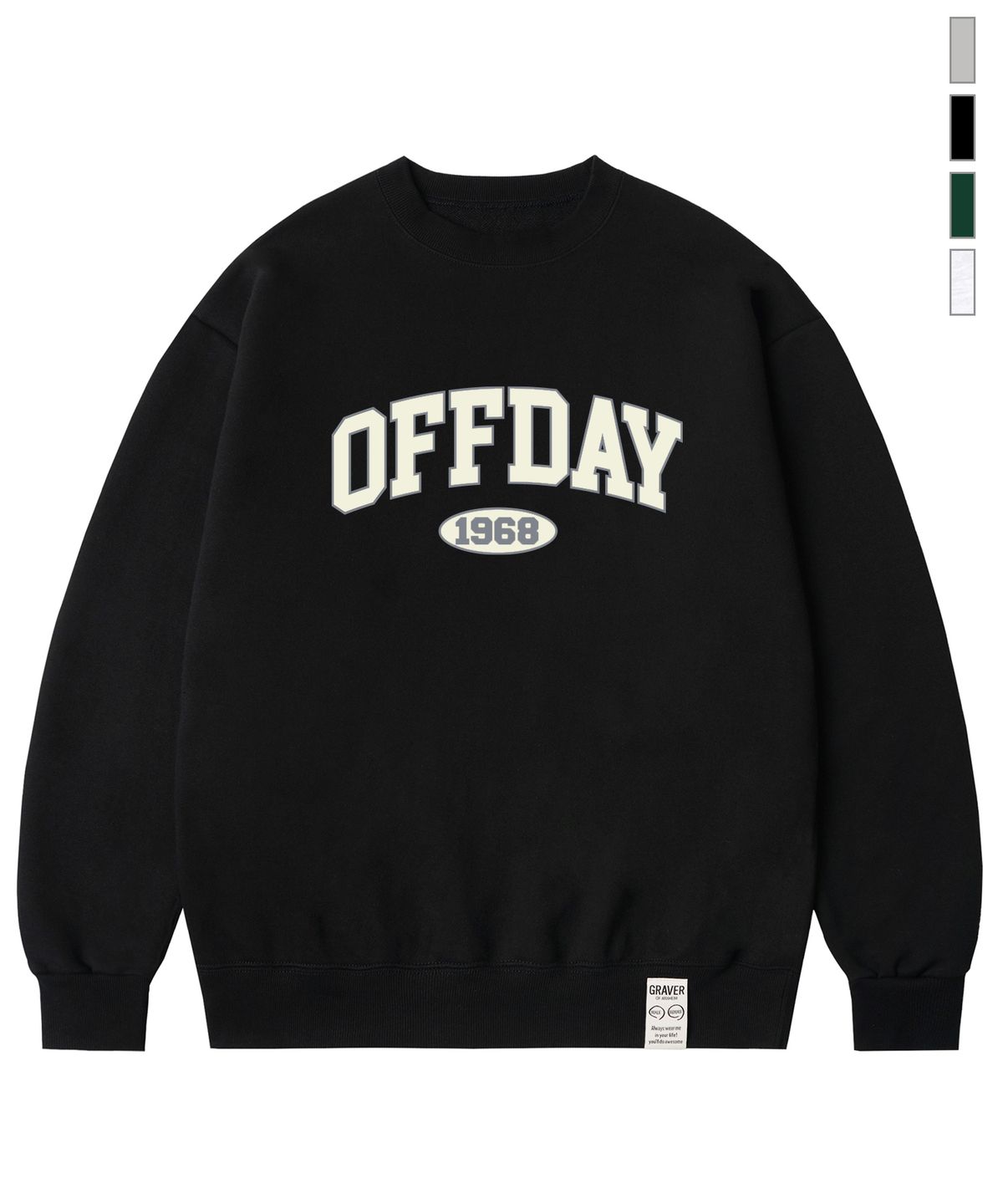 그레이버(GRAVER) [UNISEX]1968 OFFDAY 맨투맨_4color