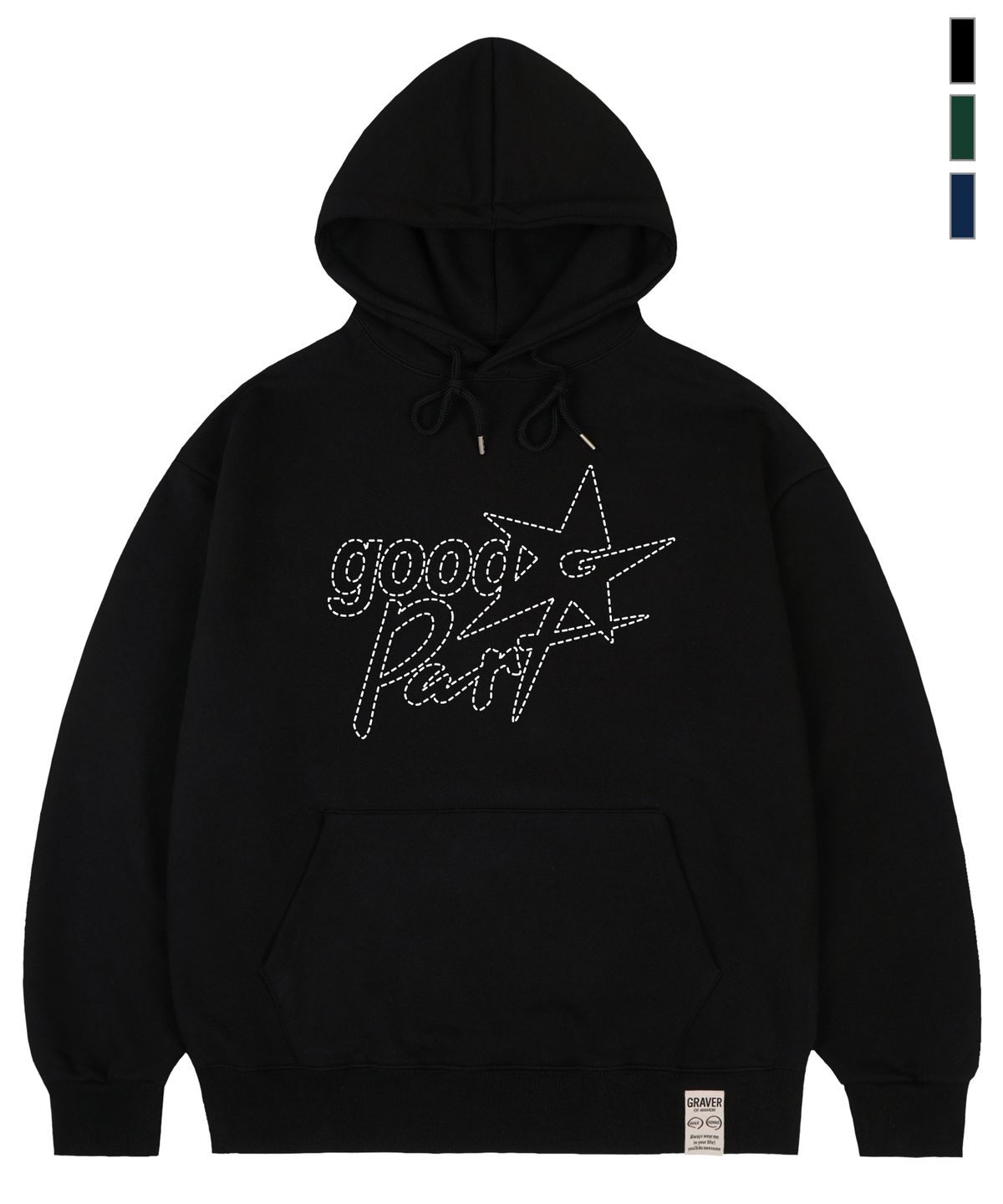 그레이버(GRAVER) [UNISEX]GOOD-PART 후드티_3color