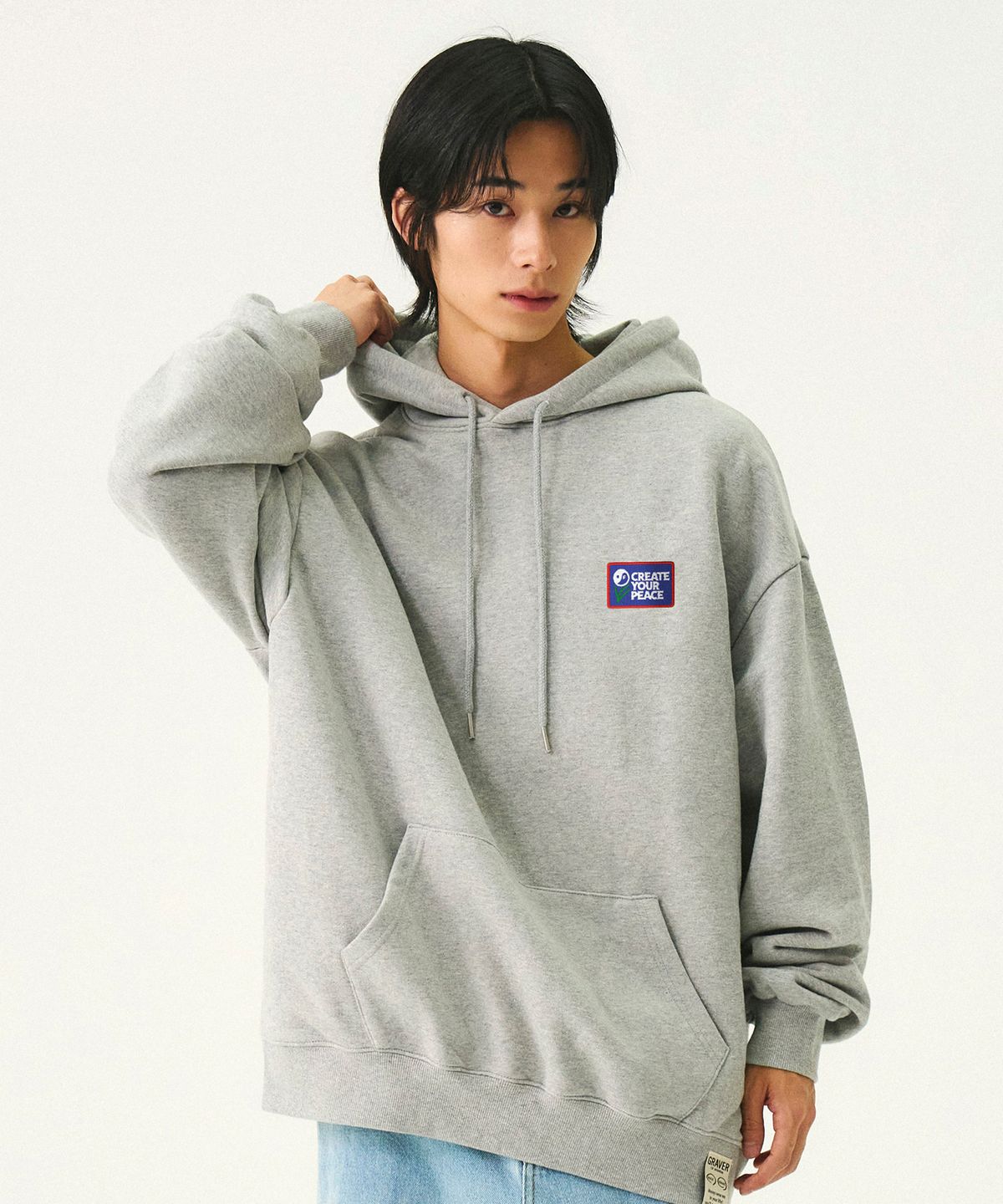 그레이버(GRAVER) [UNISEX]CREATE YOUR PEACE 후드티_2color