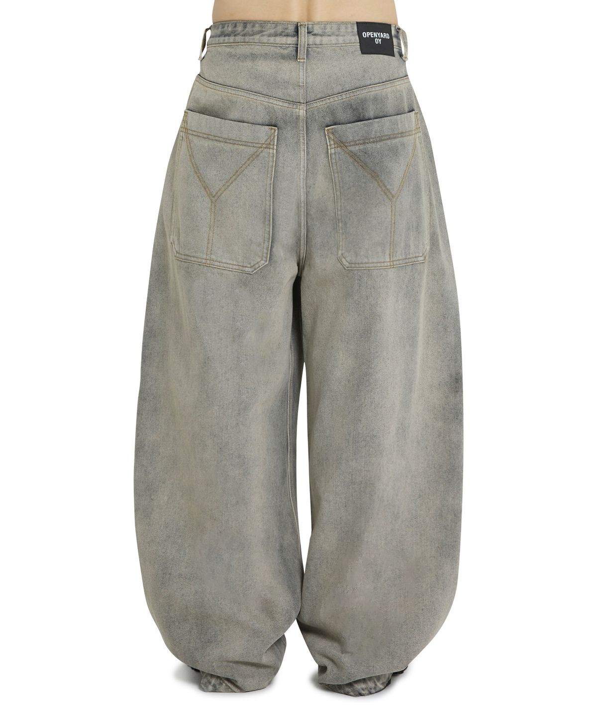 오픈야드(오와이)(OPENYARD(OY)) WIDE VOLUME PANTS - DUST INDIGO