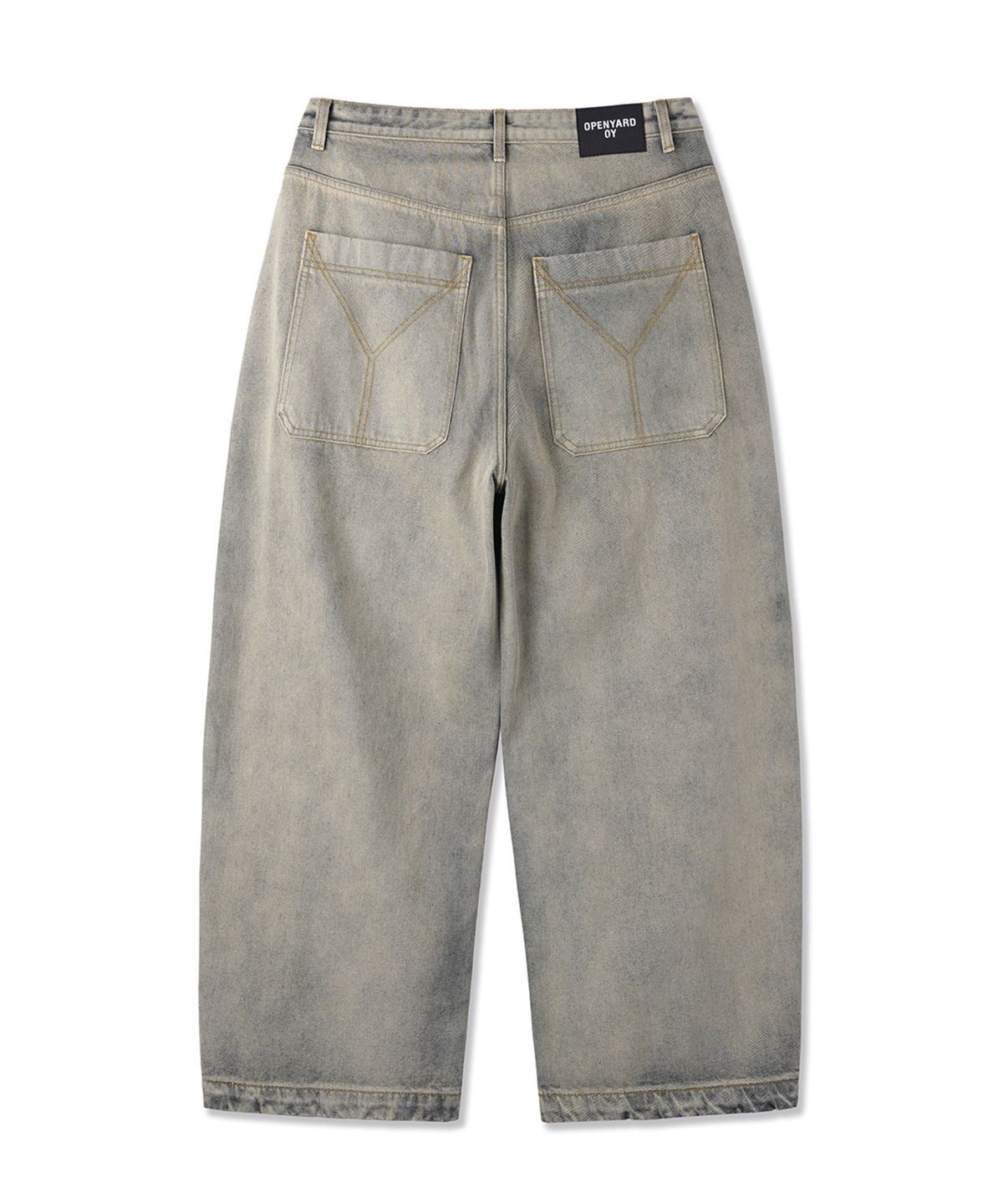 오픈야드(오와이)(OPENYARD(OY)) WIDE VOLUME PANTS - DUST INDIGO