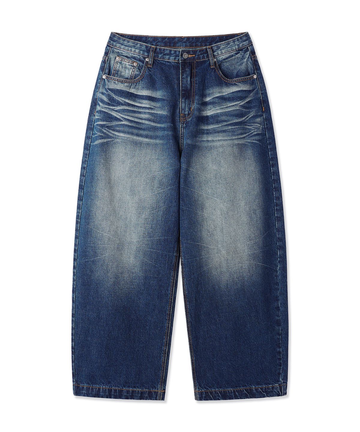 오픈야드(오와이)(OPENYARD(OY)) WIDE VOLUME PANTS - MID BLUE