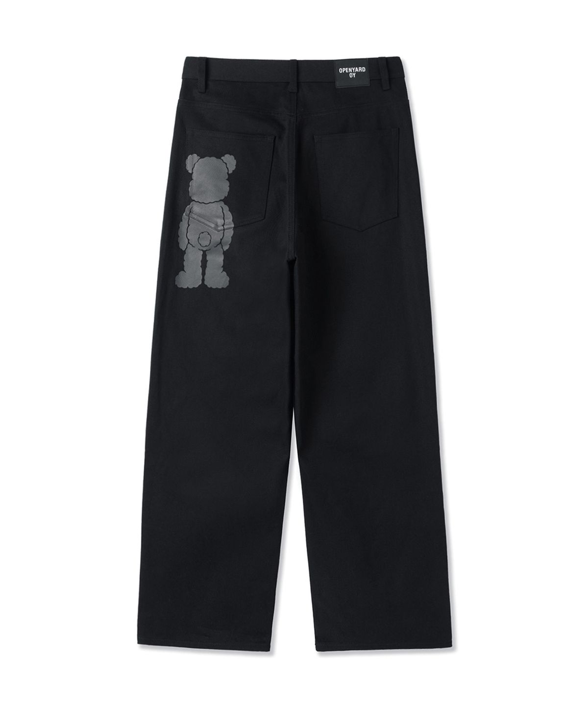 오픈야드(오와이)(OPENYARD(OY)) ODOLLY BACK POCKET LOOSE BAGGY PANTS - BLACK
