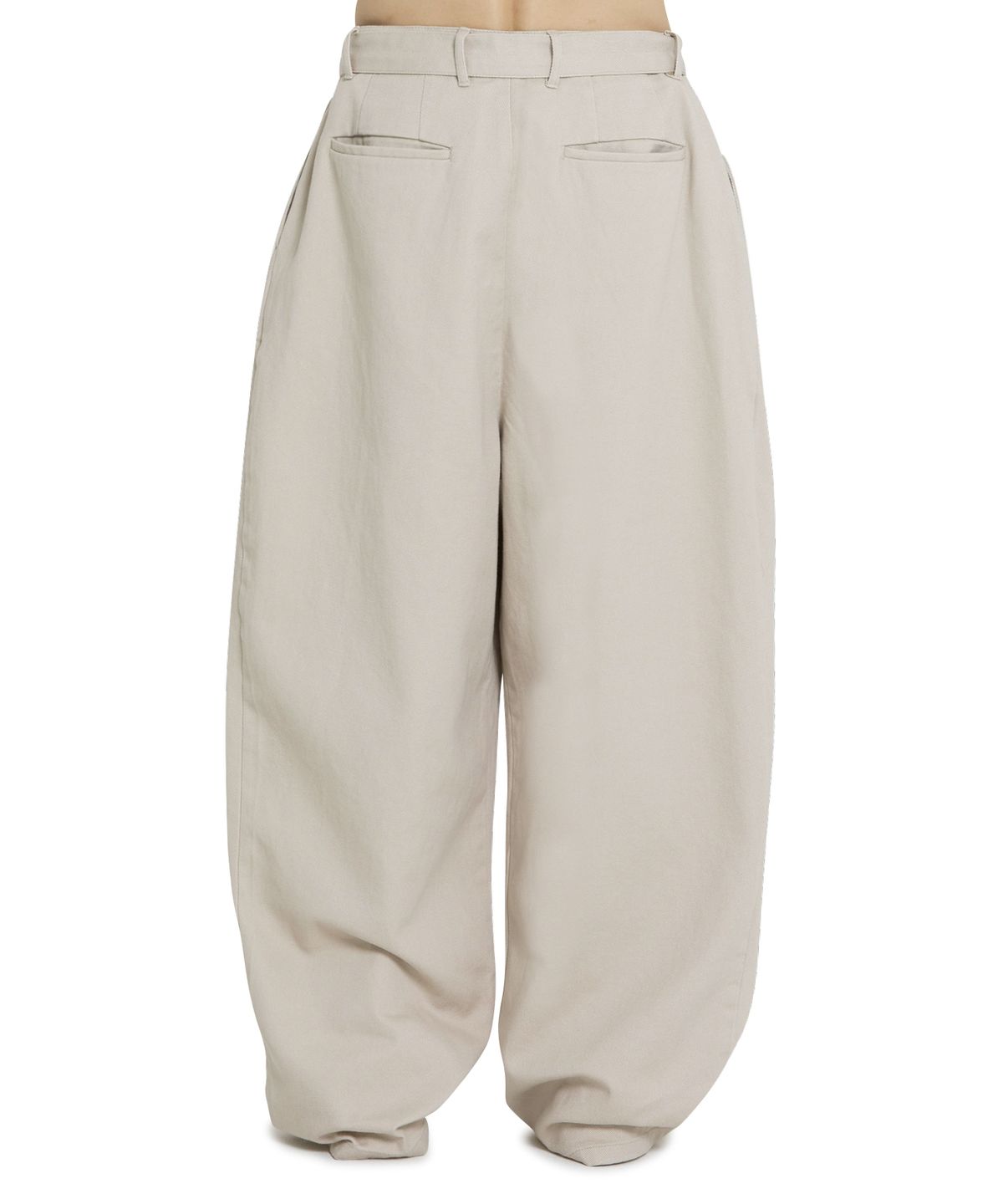 오픈야드(오와이)(OPENYARD(OY)) BELTED SIDE TWO TUCK WIDE PANTS - BEIGE