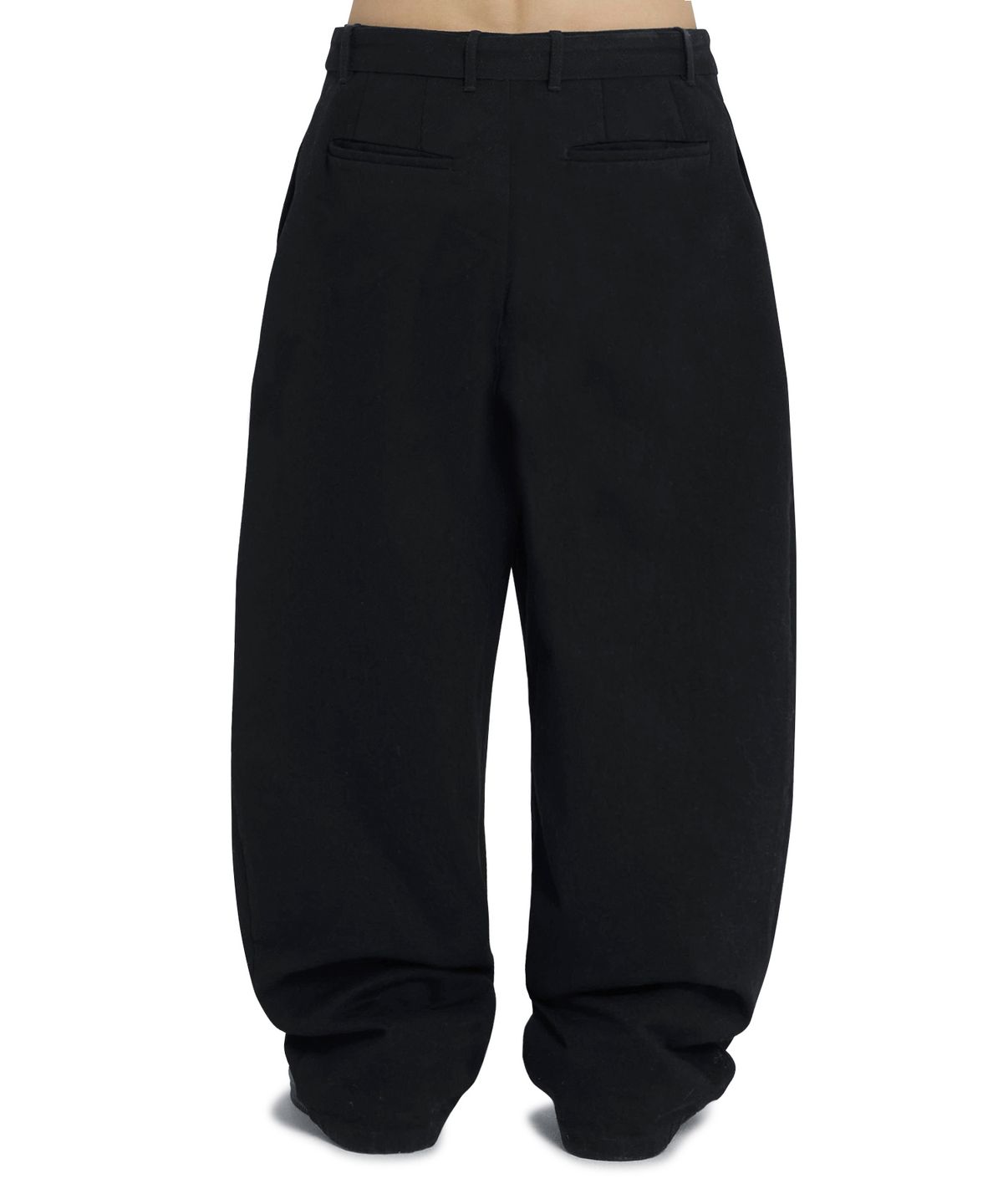오픈야드(오와이)(OPENYARD(OY)) BELTED SIDE TWO TUCK WIDE PANTS - BLACK