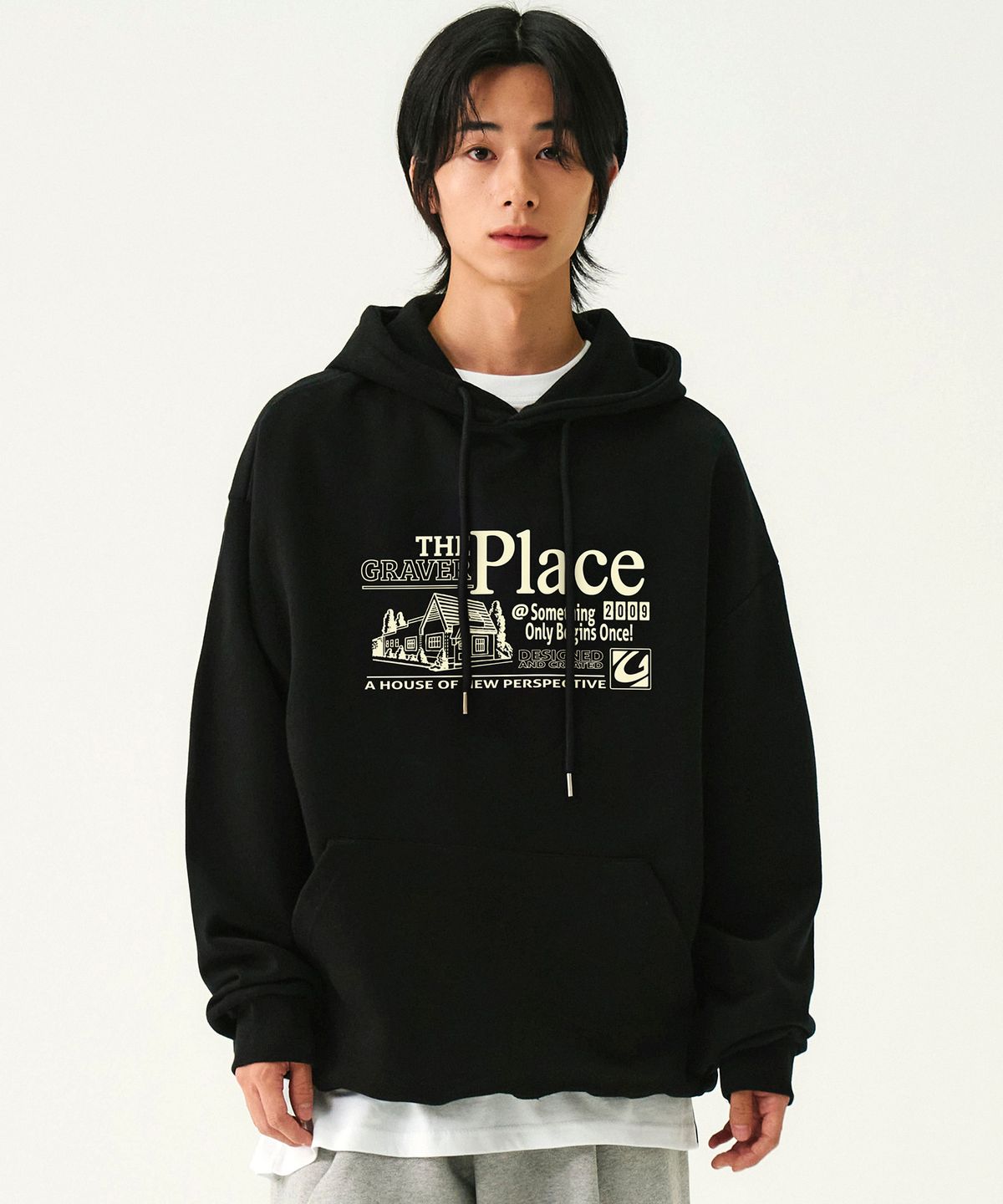 그레이버(GRAVER) [UNISEX]THE-PLACE 후드티_4color