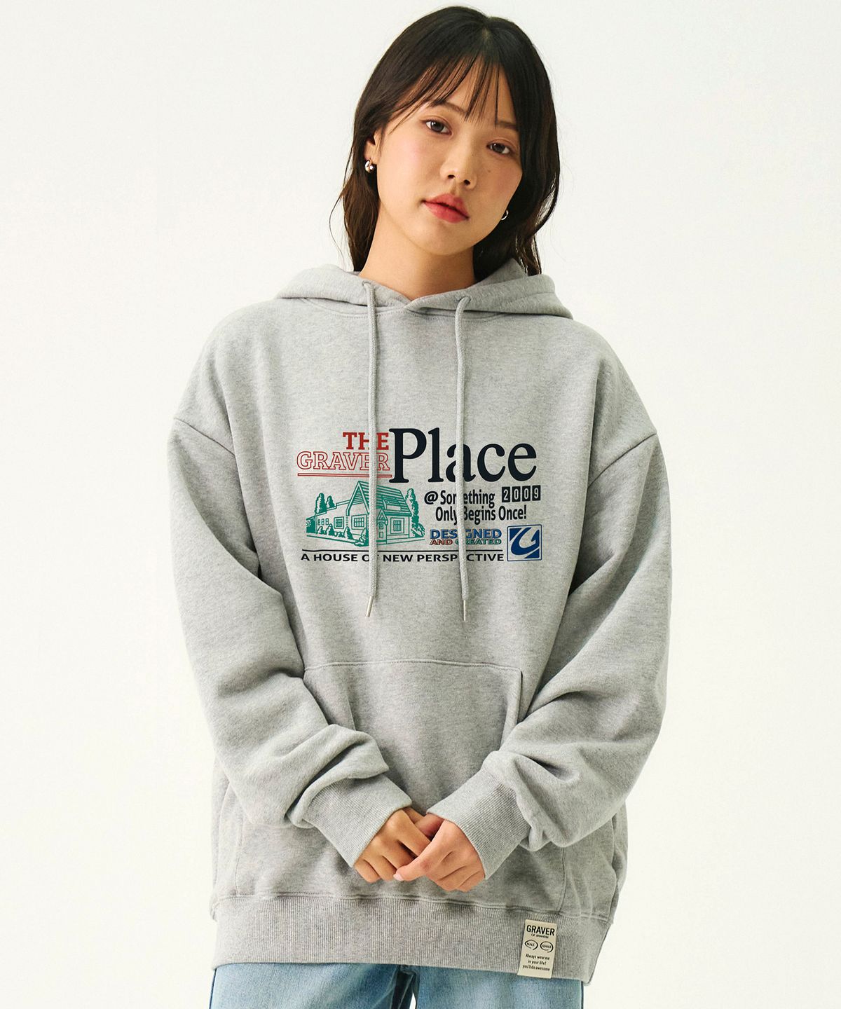 그레이버(GRAVER) [UNISEX]THE-PLACE 후드티_4color