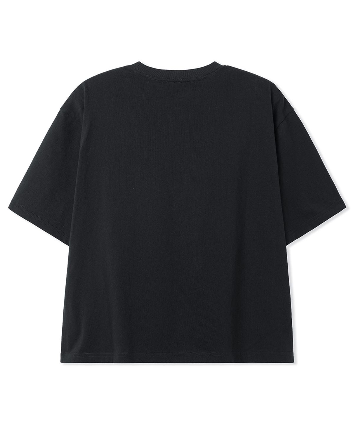오픈야드(오와이)(OPENYARD(OY)) BONE HAND CROPPED TEE - BLACK