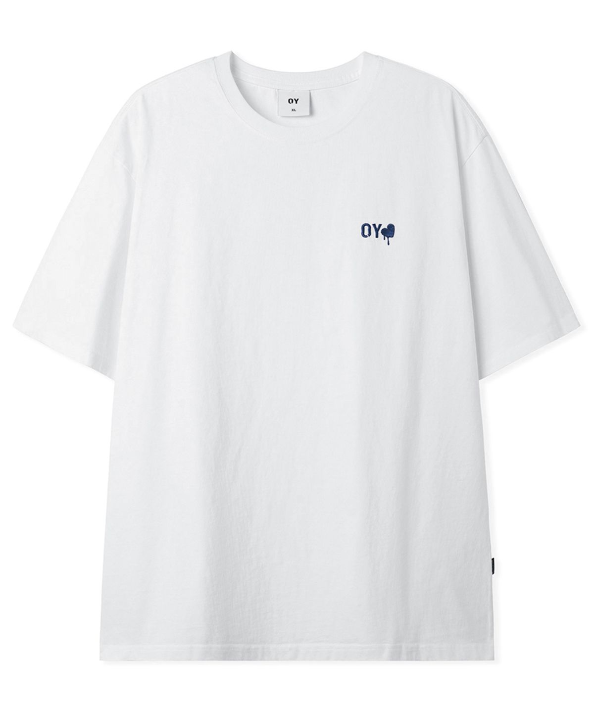 오픈야드(오와이)(OPENYARD(OY)) EMBROIDERED HEART TEE - WHITE