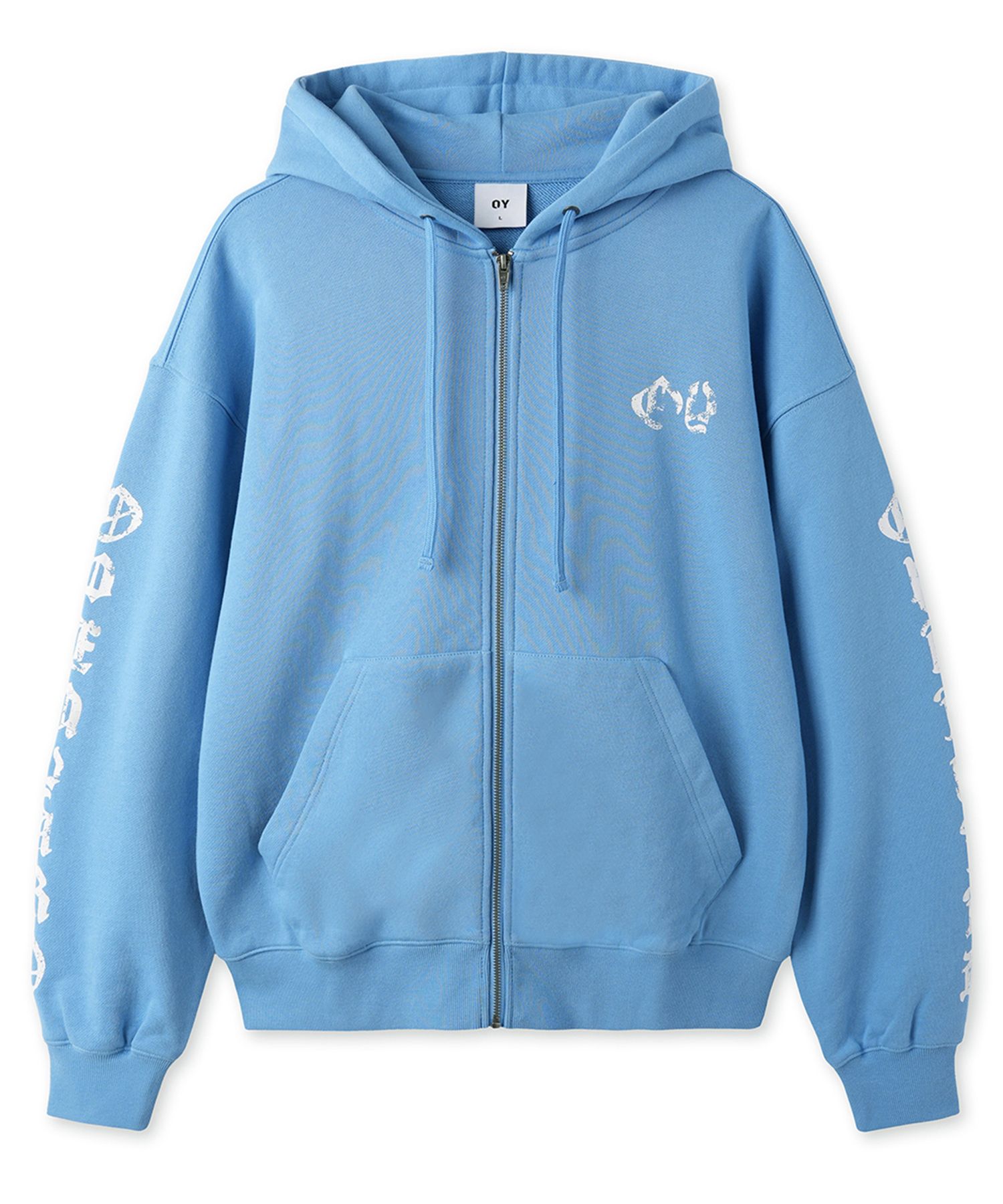 MUSINSA | OPENYARD(OY) GOTHIC CROSS HOODIE ZIP UP - LIGHT BLUE