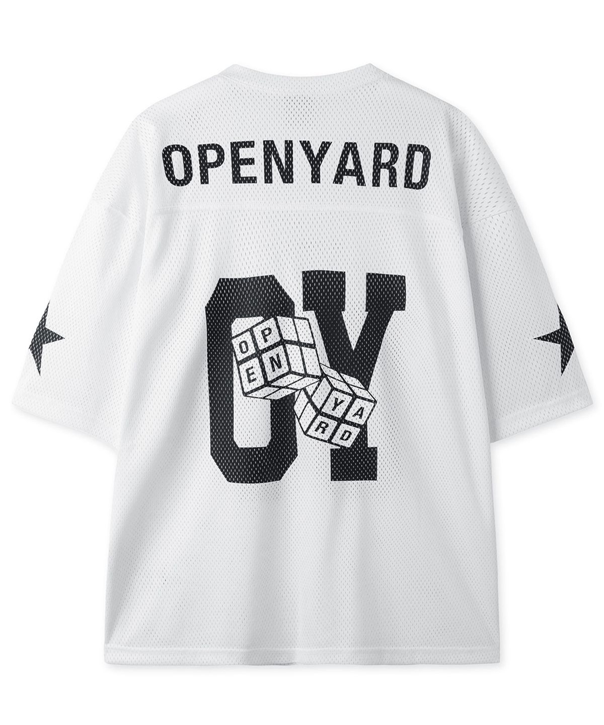 오픈야드(오와이)(OPENYARD(OY)) CUBE MESH FOOTBALL JERSEY - WHITE