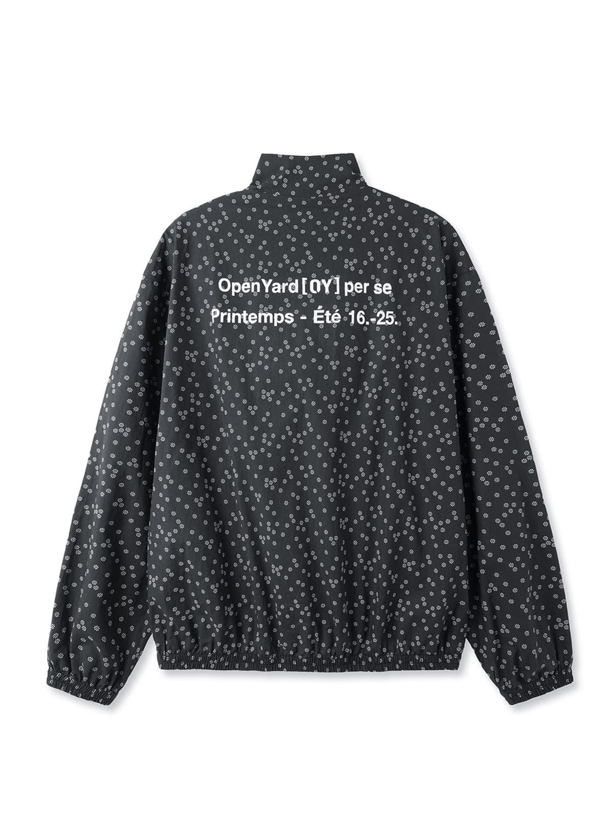 오픈야드(오와이)(OPENYARD(OY)) FLORAL TRACK JACKET - BLACK