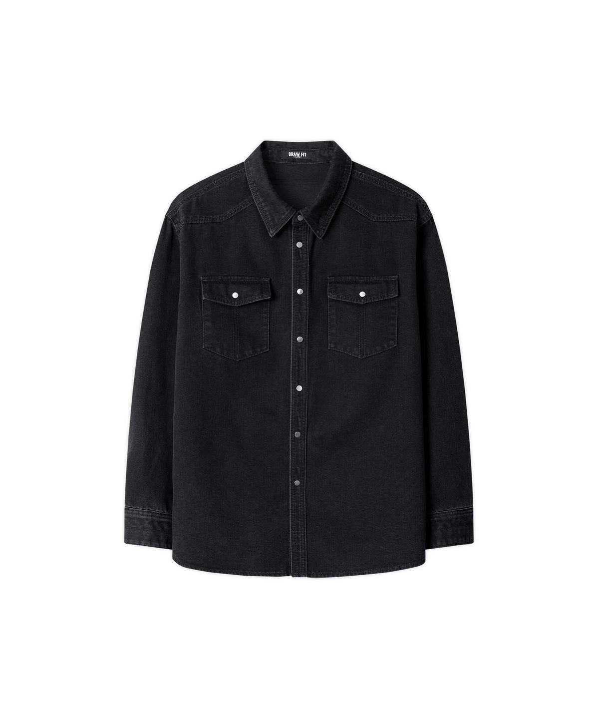 드로우핏(DRAW FIT) 카빌 미드나잇 데님 셔츠 [BLACK]