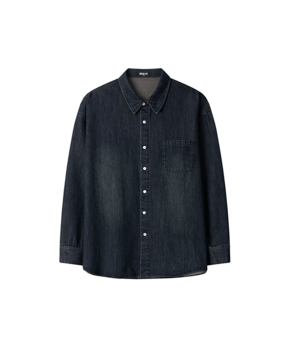 드로우핏(DRAW FIT) 빈티지 워시드 데님 셔츠 [BLACK]