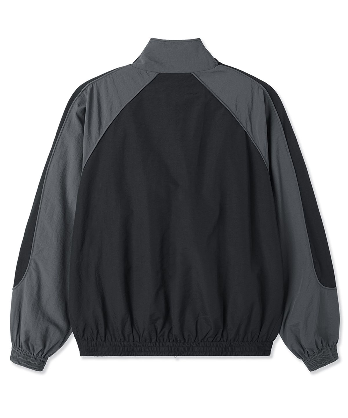 오픈야드(오와이)(OPENYARD(OY)) EMBROIDERED LOGO NYLON TRACK TOP - BLACK