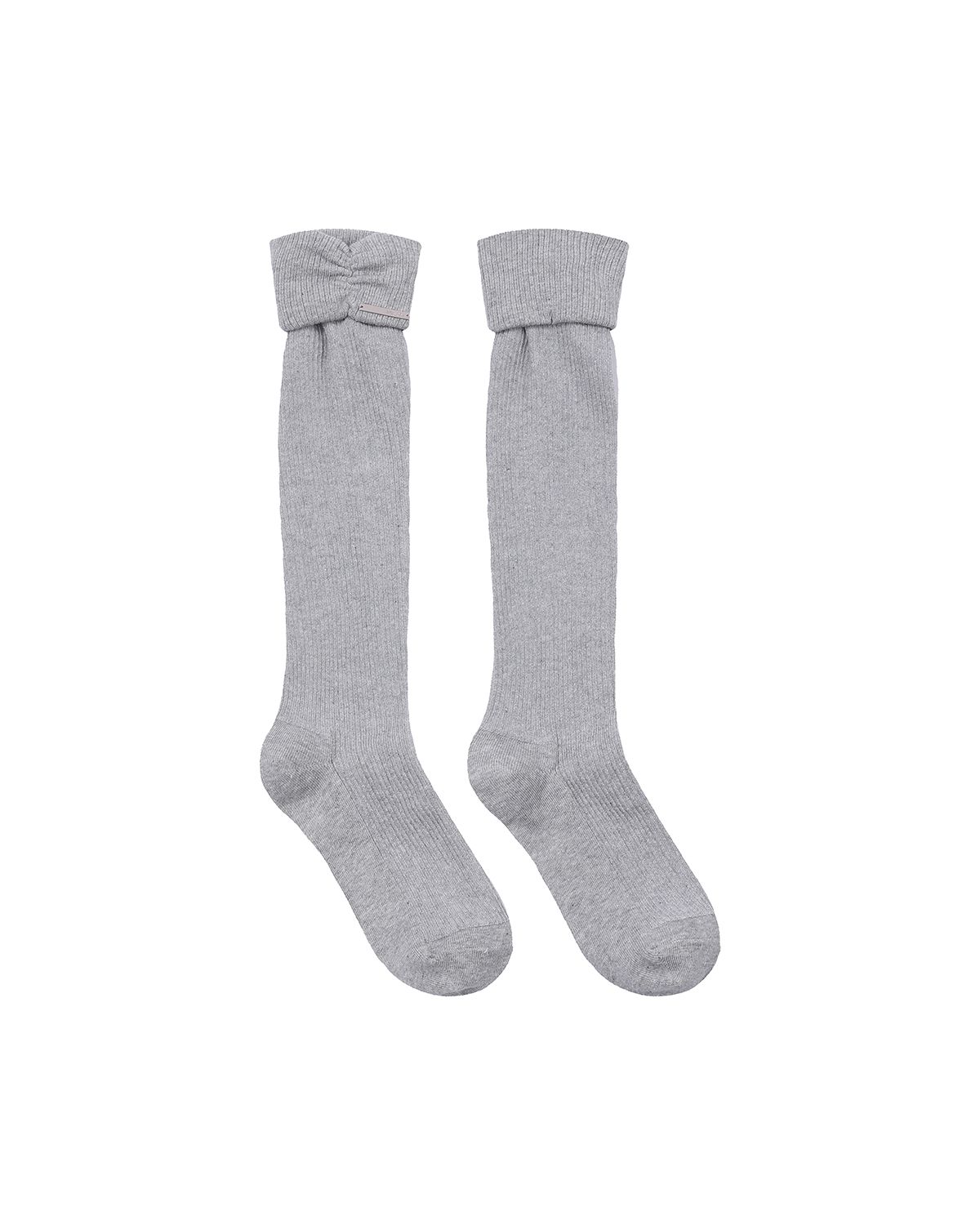 미세키서울(MISEKI SEOUL) Shirring knee socks GREY