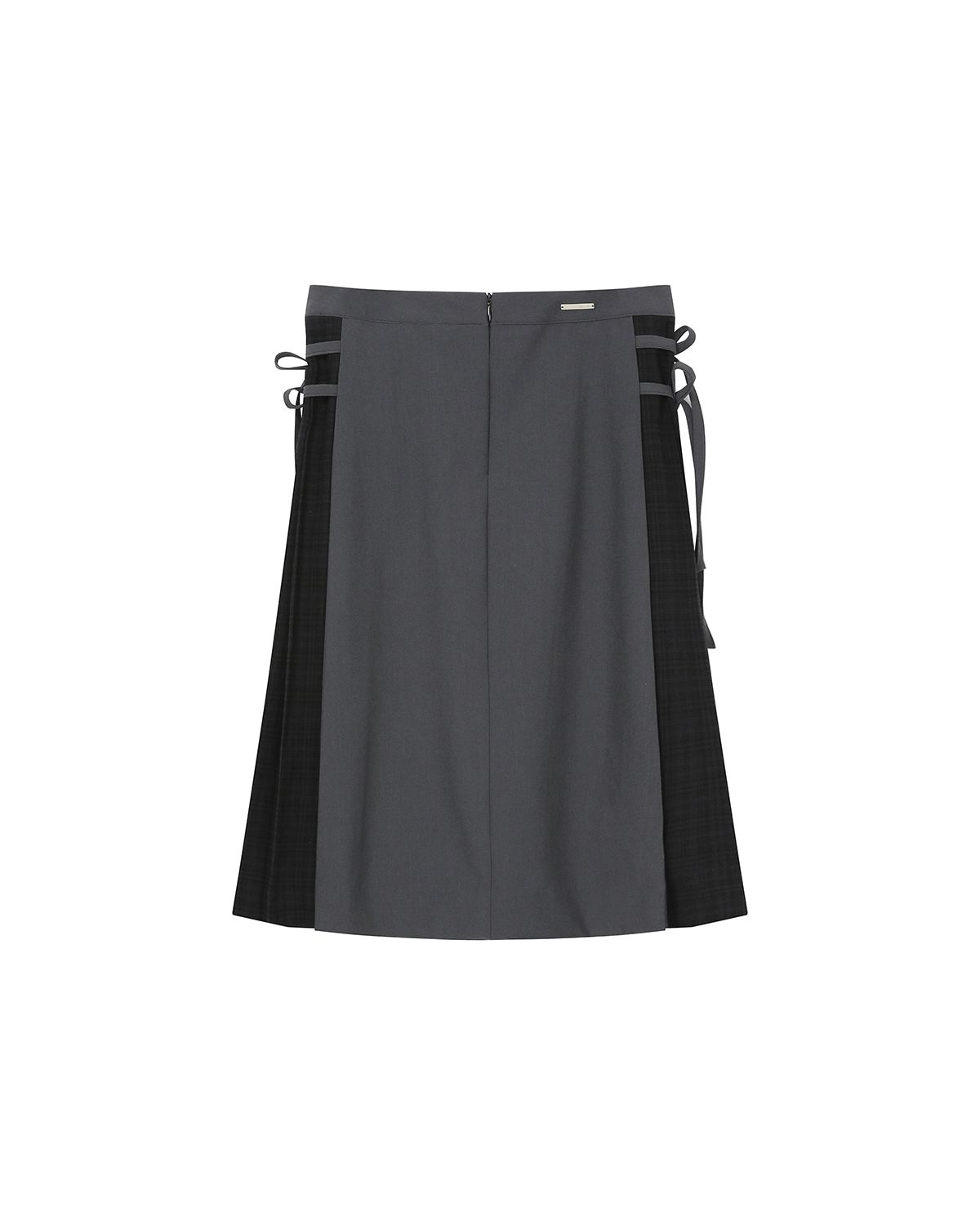 미세키서울(MISEKI SEOUL) Side bow pleats midi skirt CHARCOAL