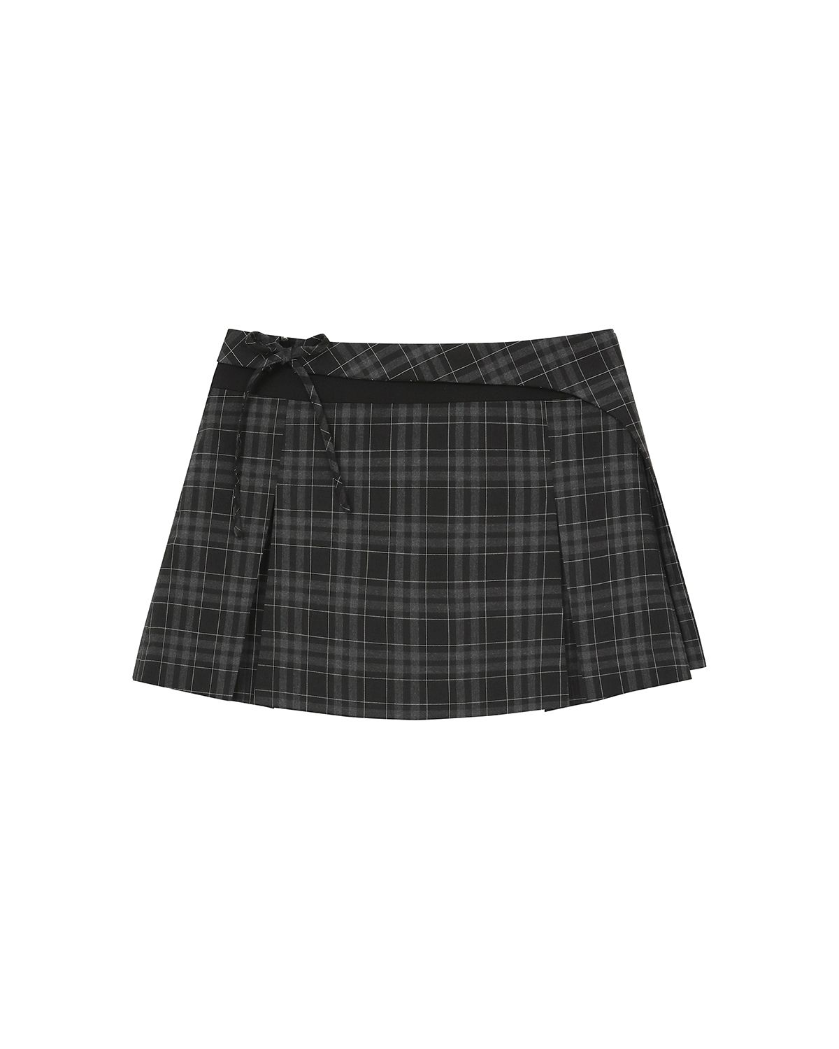 미세키서울(MISEKI SEOUL) Pocket layered check skirt BLACK