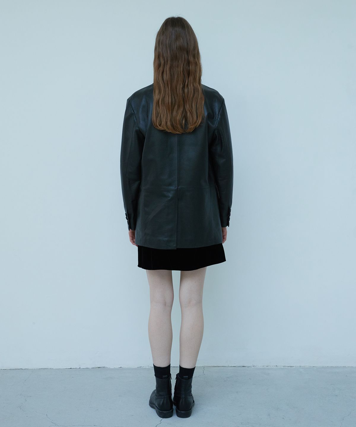 베르데마르(VERDEMAR) 유러피언 램스킨 블레이저_블랙