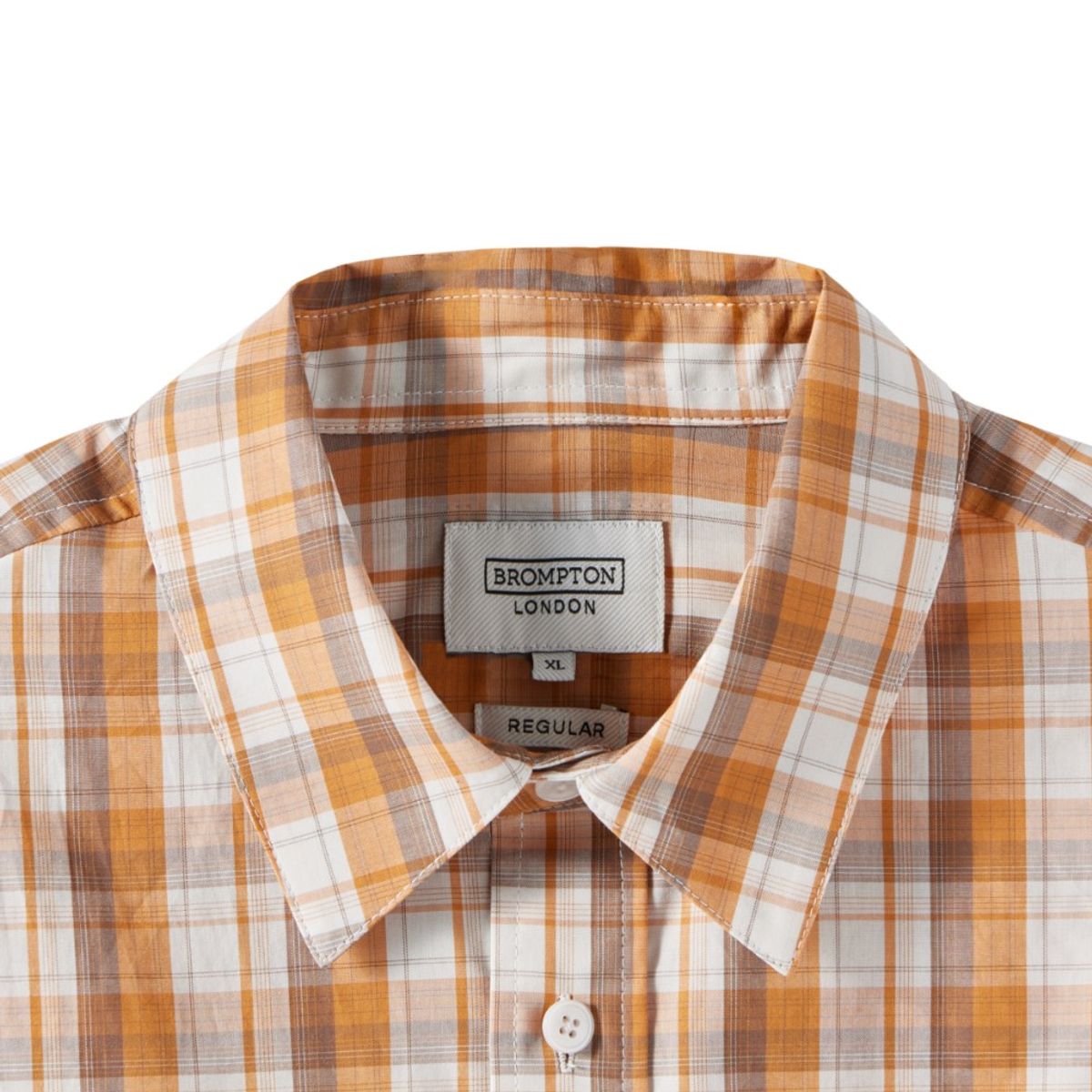 브롬톤 런던(BROMPTON LONDON) 1975 LONG SLEEVE CHEQUERED SHIRT - ORANGE (P251MSH403)
