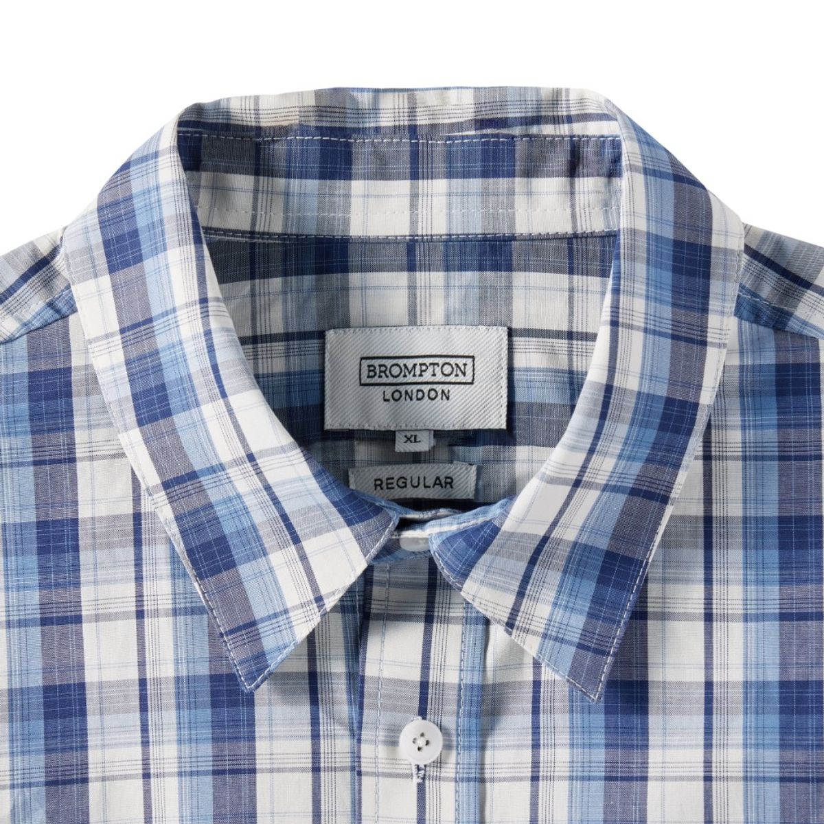 브롬톤 런던(BROMPTON LONDON) 1975 LONG SLEEVE CHEQUERED SHIRT - NAVY (P251MSH403)
