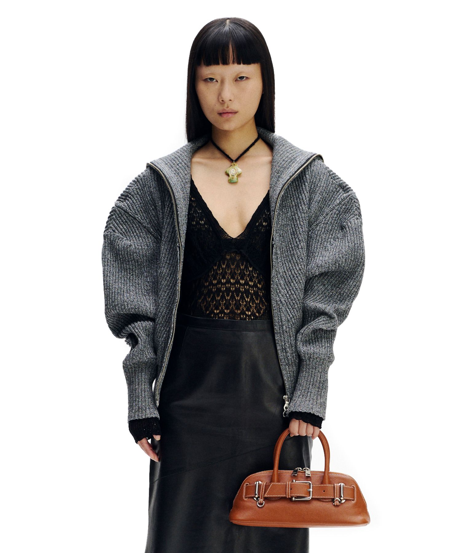 [OSOI] ZIP BROCLE MINI BAG ☆送料込☆ OSOI＞ZIP BROCLE MINI バッグ TAN（ショルダーバッグ）｜OSOI