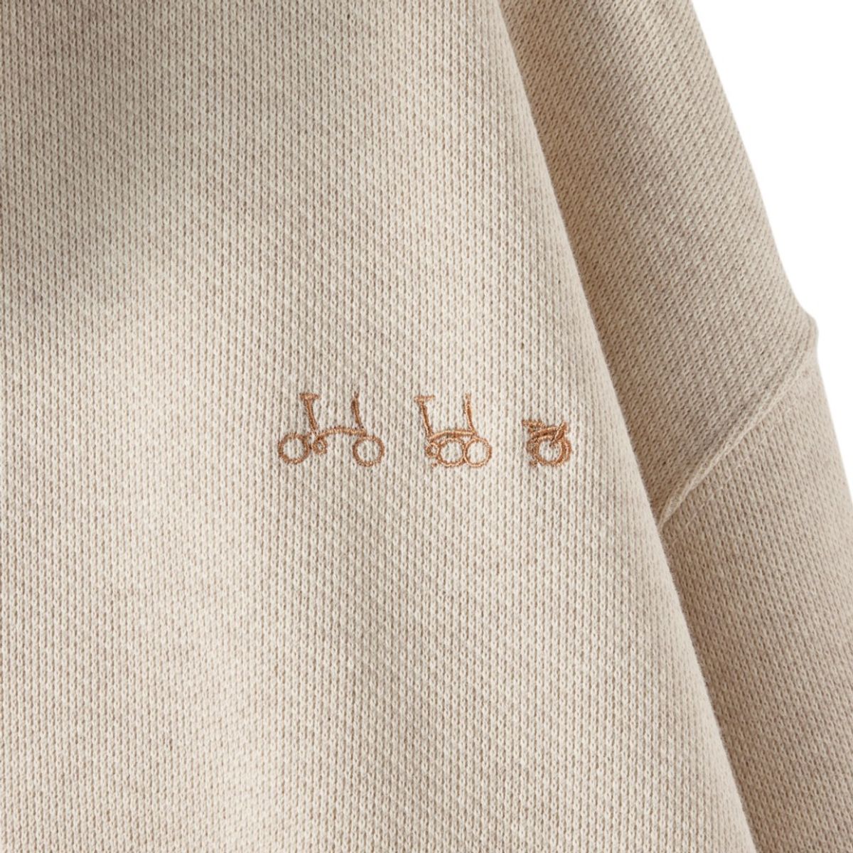브롬톤 런던(BROMPTON LONDON) DIAGONAL JACQUARD HOOD FULL ZIP - OATMEAL (P251UFT460)