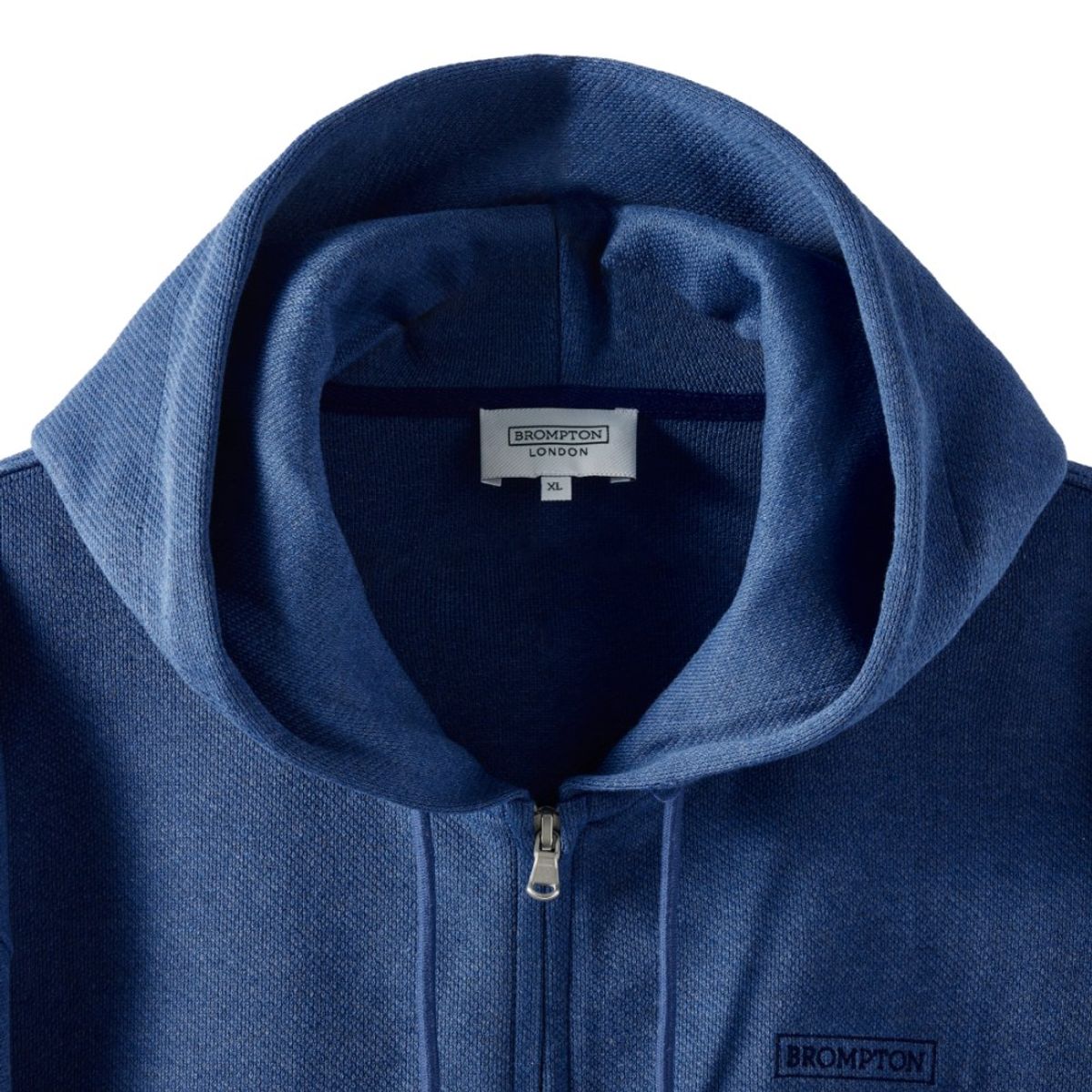 브롬톤 런던(BROMPTON LONDON) DIAGONAL JACQUARD HOOD FULL ZIP - BLUE (P251UFT460)