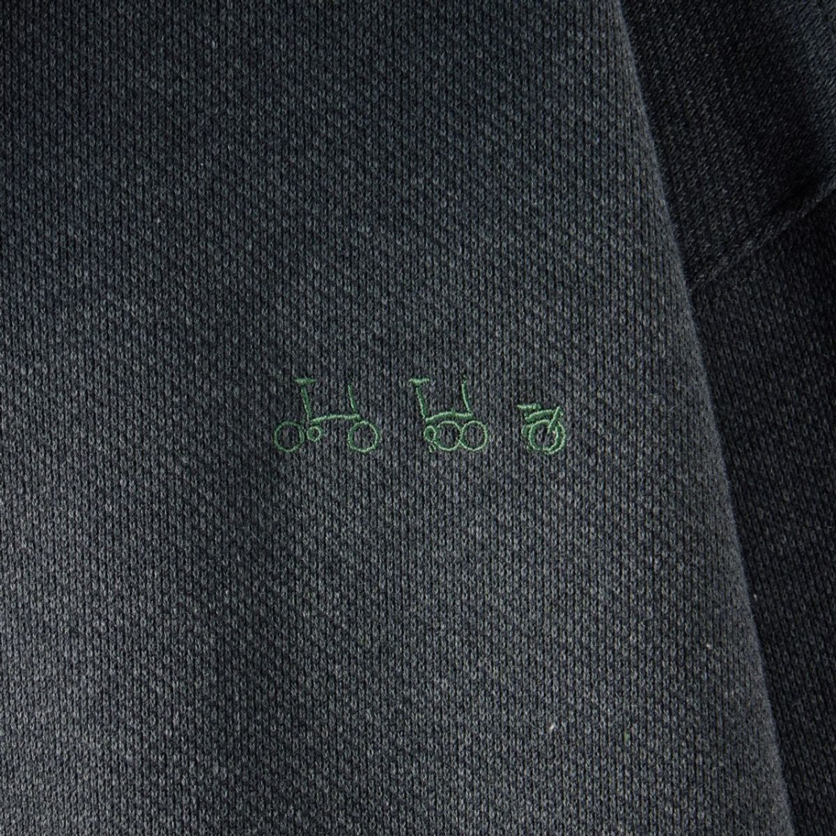 브롬톤 런던(BROMPTON LONDON) DIAGONAL JACQUARD HOOD FULL ZIP - CHARCOAL (P251UFT460)