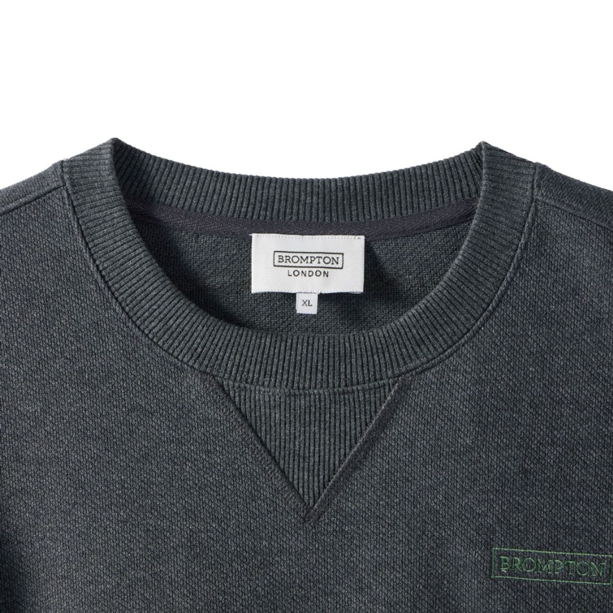 브롬톤 런던(BROMPTON LONDON) DIAGONAL JACQUARD SWEATSHIRT - CHARCOAL (P251USW460)
