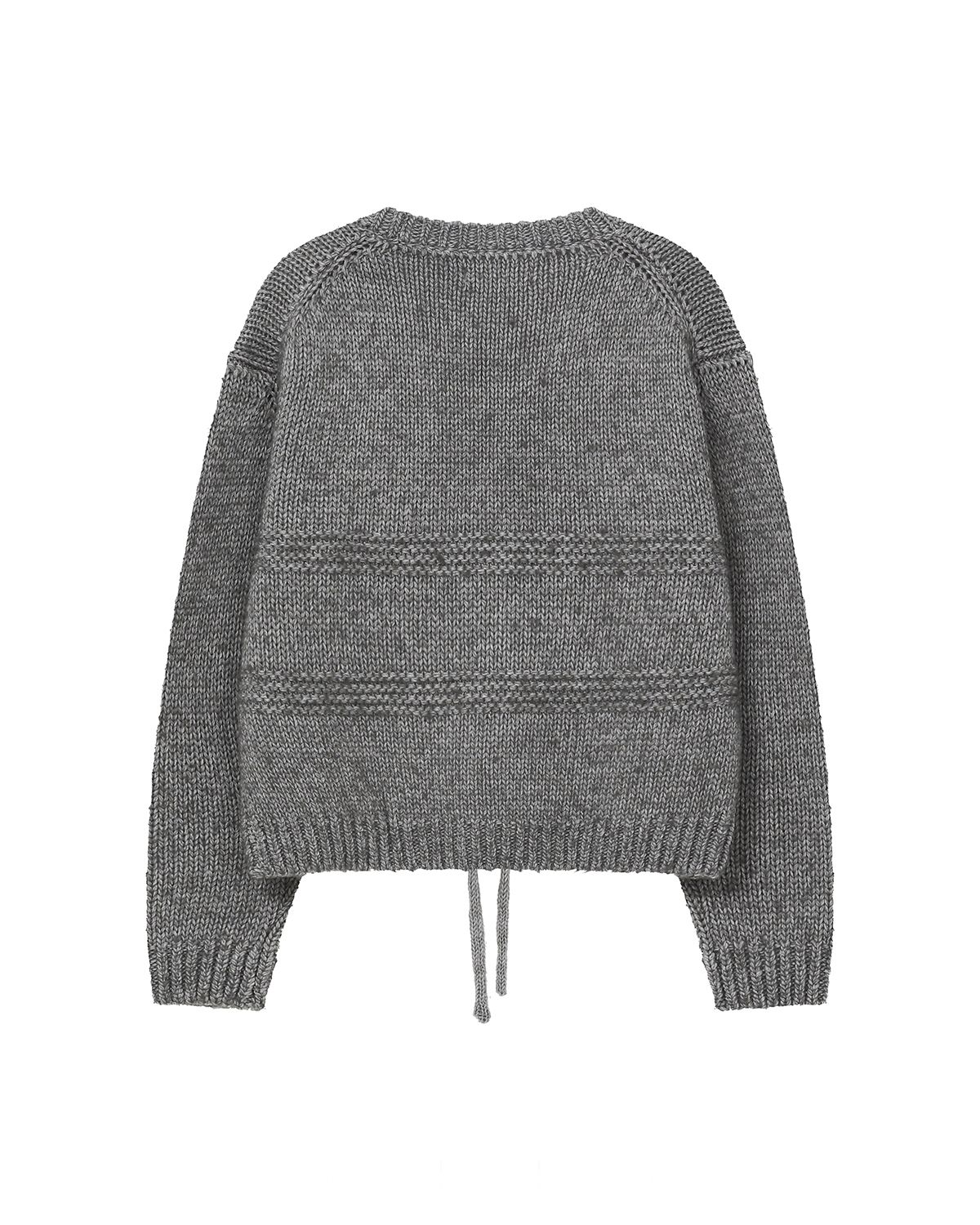 미세키서울(MISEKI SEOUL) Bow over cardigan CHARCOAL