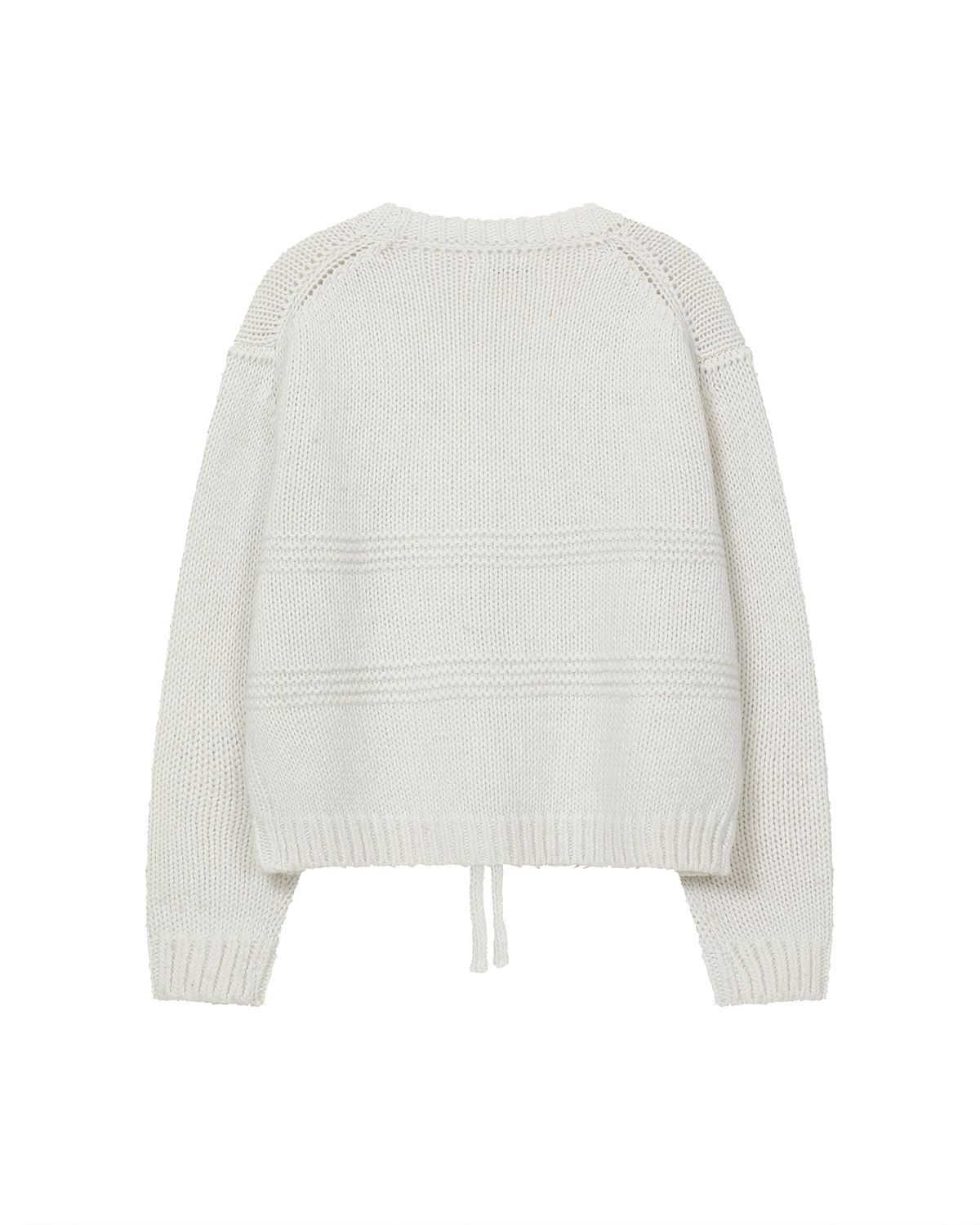 미세키서울(MISEKI SEOUL) Bow over cardigan IVORY