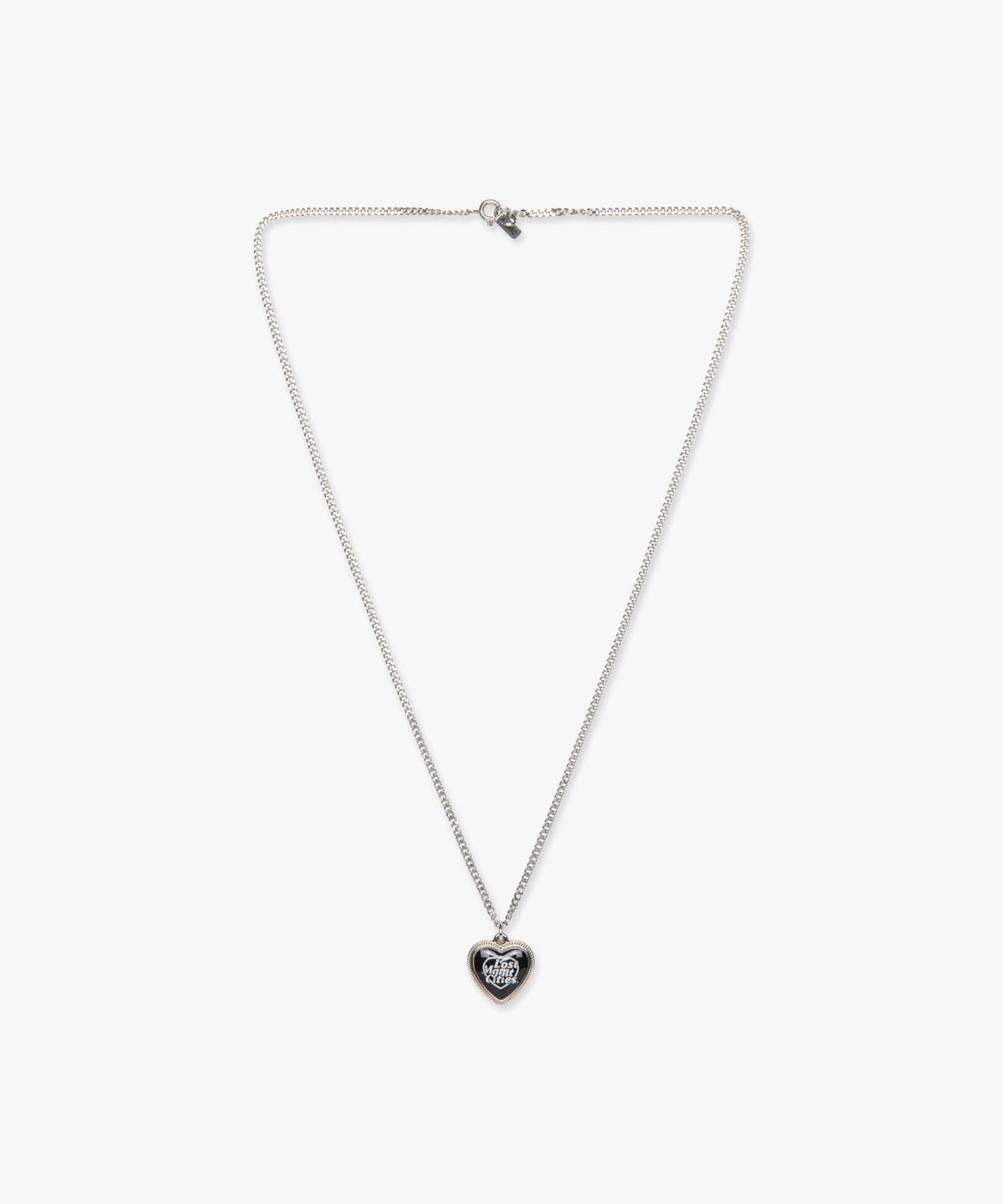 엘엠씨(LMC) HEART TYPO PENDANT NECKLACE black