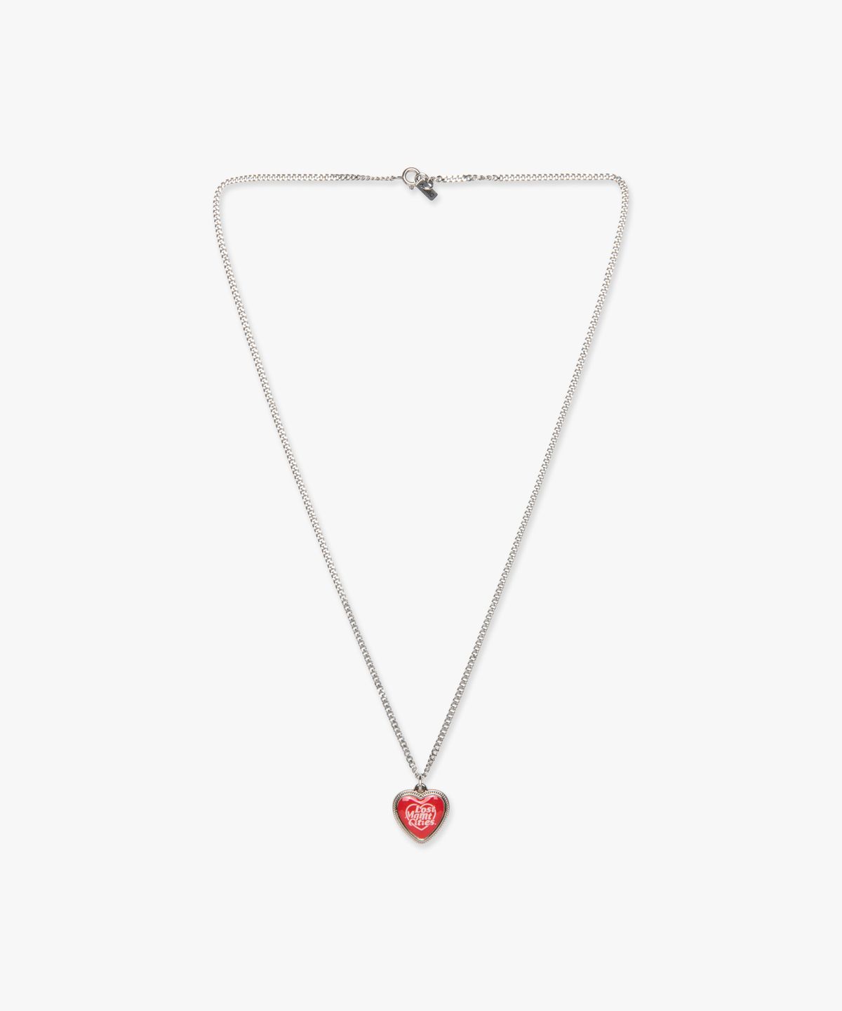 엘엠씨(LMC) HEART TYPO PENDANT NECKLACE red
