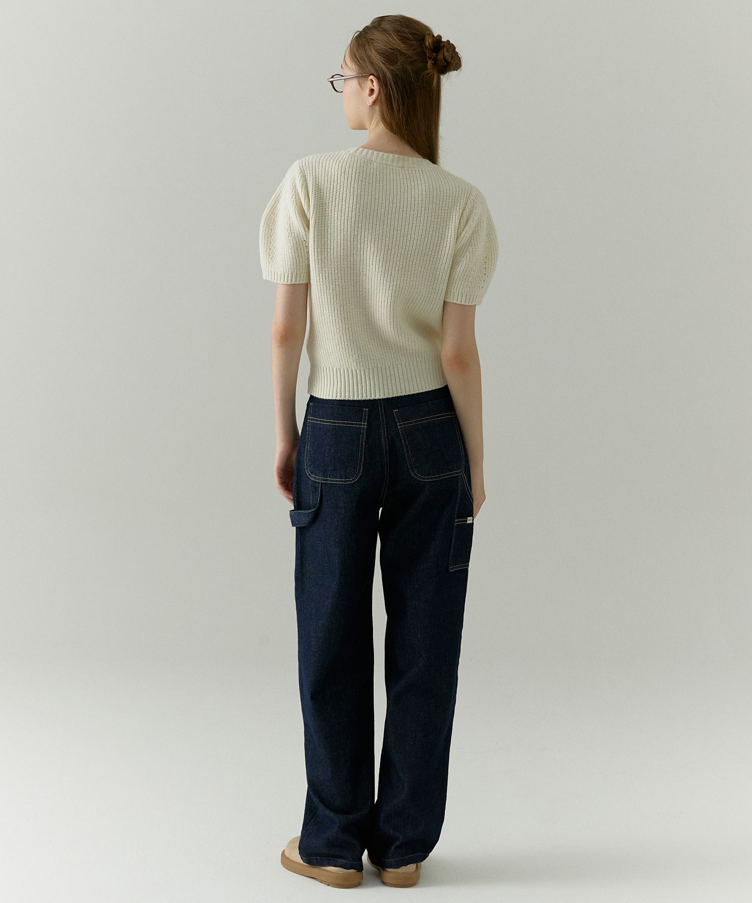 OSTKAKA ♥ Carpenter Wide Denim Pants /追跡付 MUSINSA | OSTKAKA Carpenter Wide Denim Pants True Blue