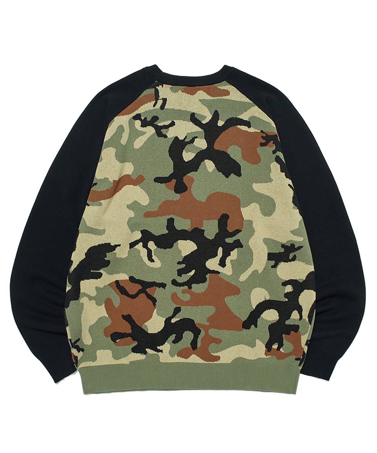 위캔더스(WKNDRS) RAGLAN KNIT SWEATER (CAMO)