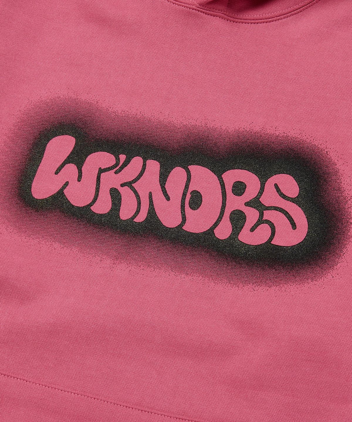위캔더스(WKNDRS) STENCIL LOGO HOODIE (PINK)