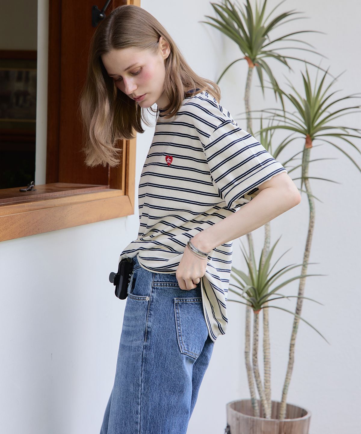 로브로브(LOVLOV) JOSH STRIPE OVERFIT T-SHIRT