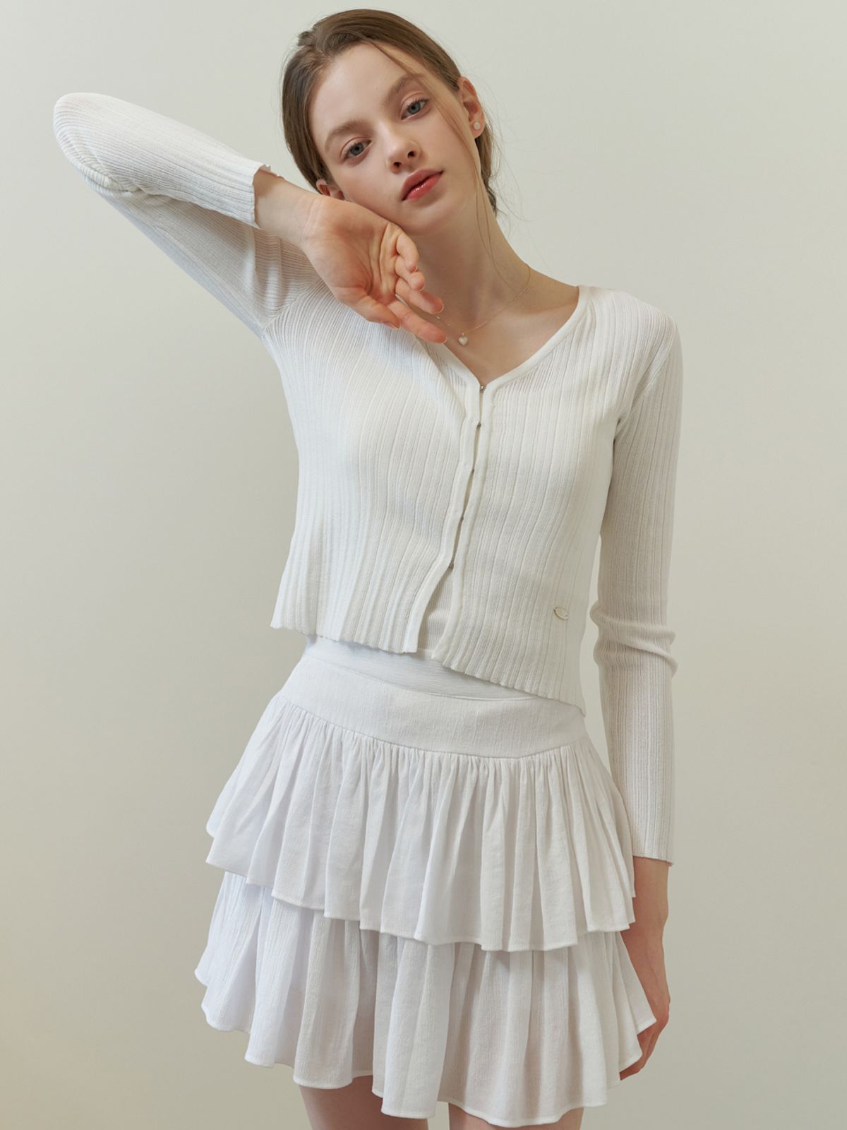 리엘(RE L) [15th] Drawing v cardigan (ivory)
