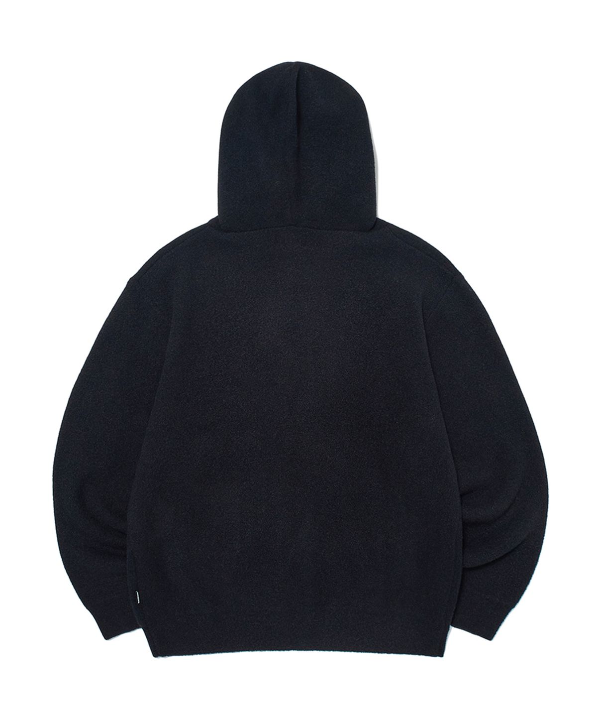 위캔더스(WKNDRS) HAIRY KNIT ZIPUP HOODIE (BLACK)