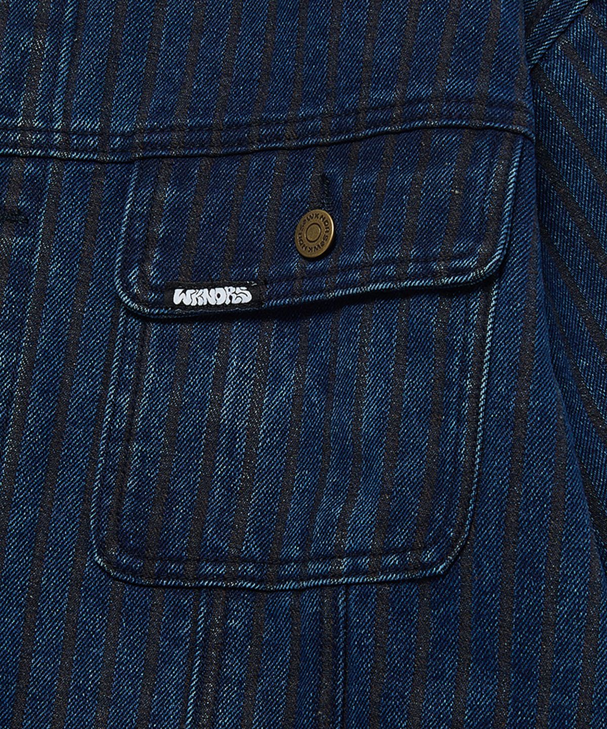 위캔더스(WKNDRS) STRIPE TRUCKER JK (DENIM)