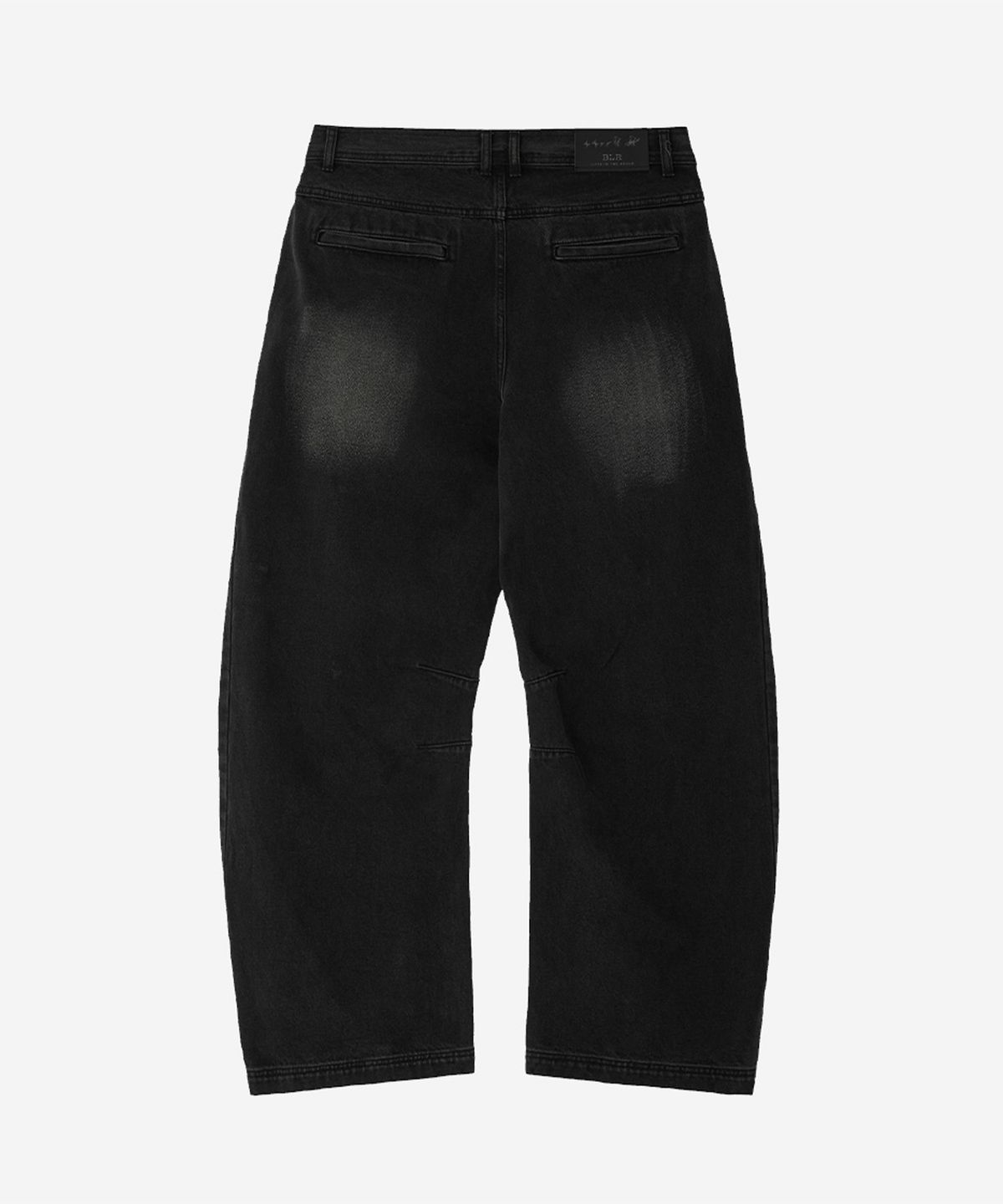비엘알(BLR) Curved Line Double Pocket Washing Denim Pants