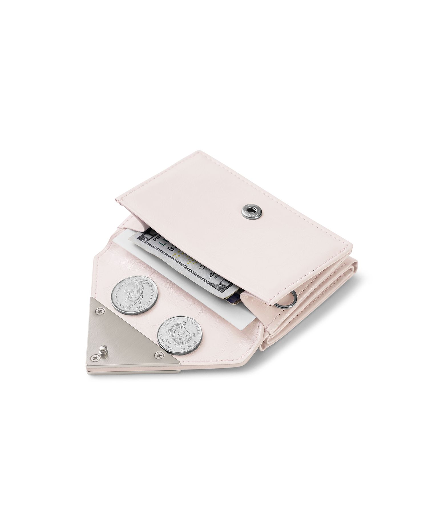 ★Fennec★ CRINKLE TRIANGLE TRIPLE WALLET MISTY LAVENDER MUSINSA | fennec CRINKLE TRIANGLE TRIPLE WALLET - MISTY LAVENDER