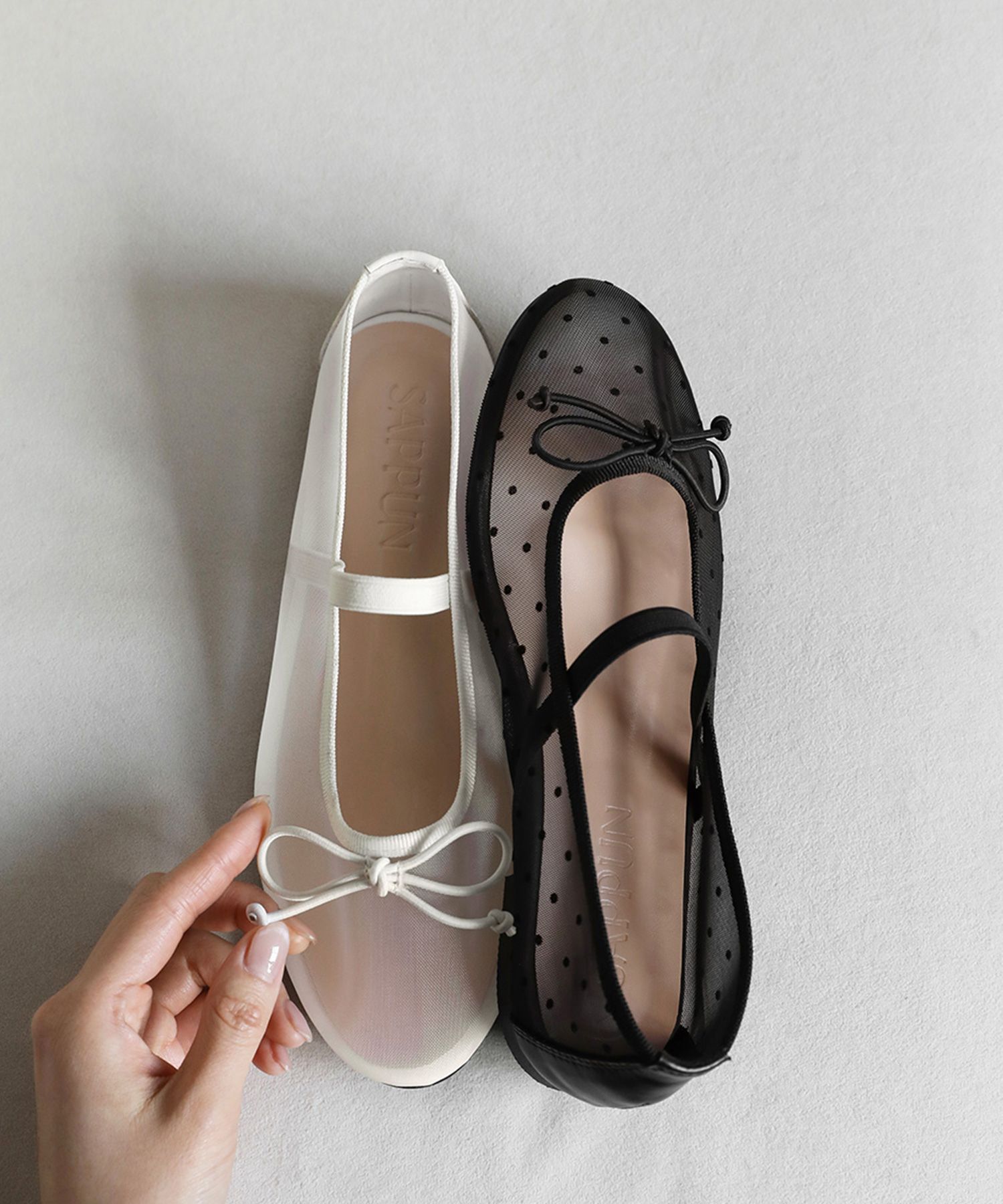 MUSINSA | SAPPUN Chloe Mesh Mary Jane Flats (1cm)